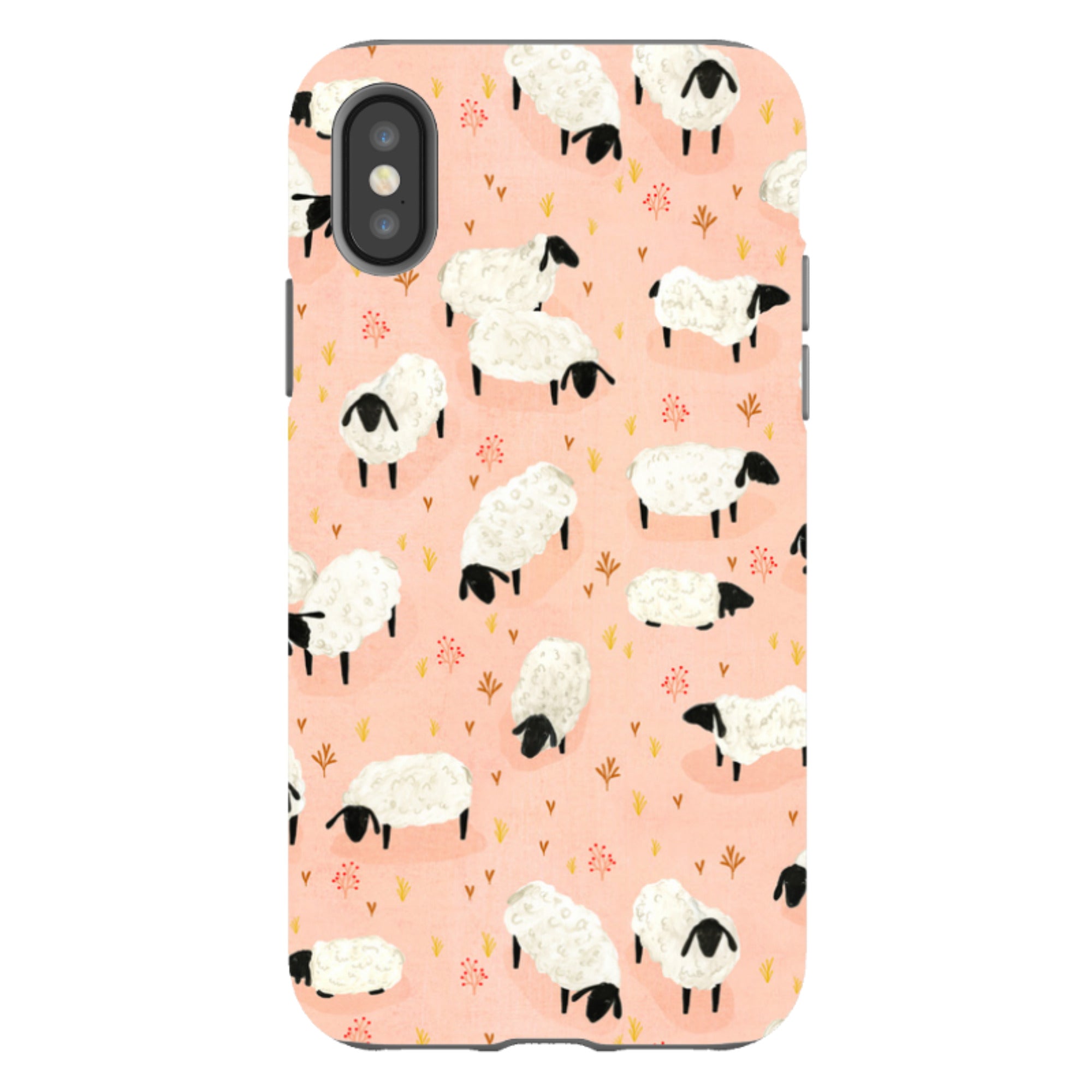 iPhone Tough Case - Sheep Pink By Katherine Quinn