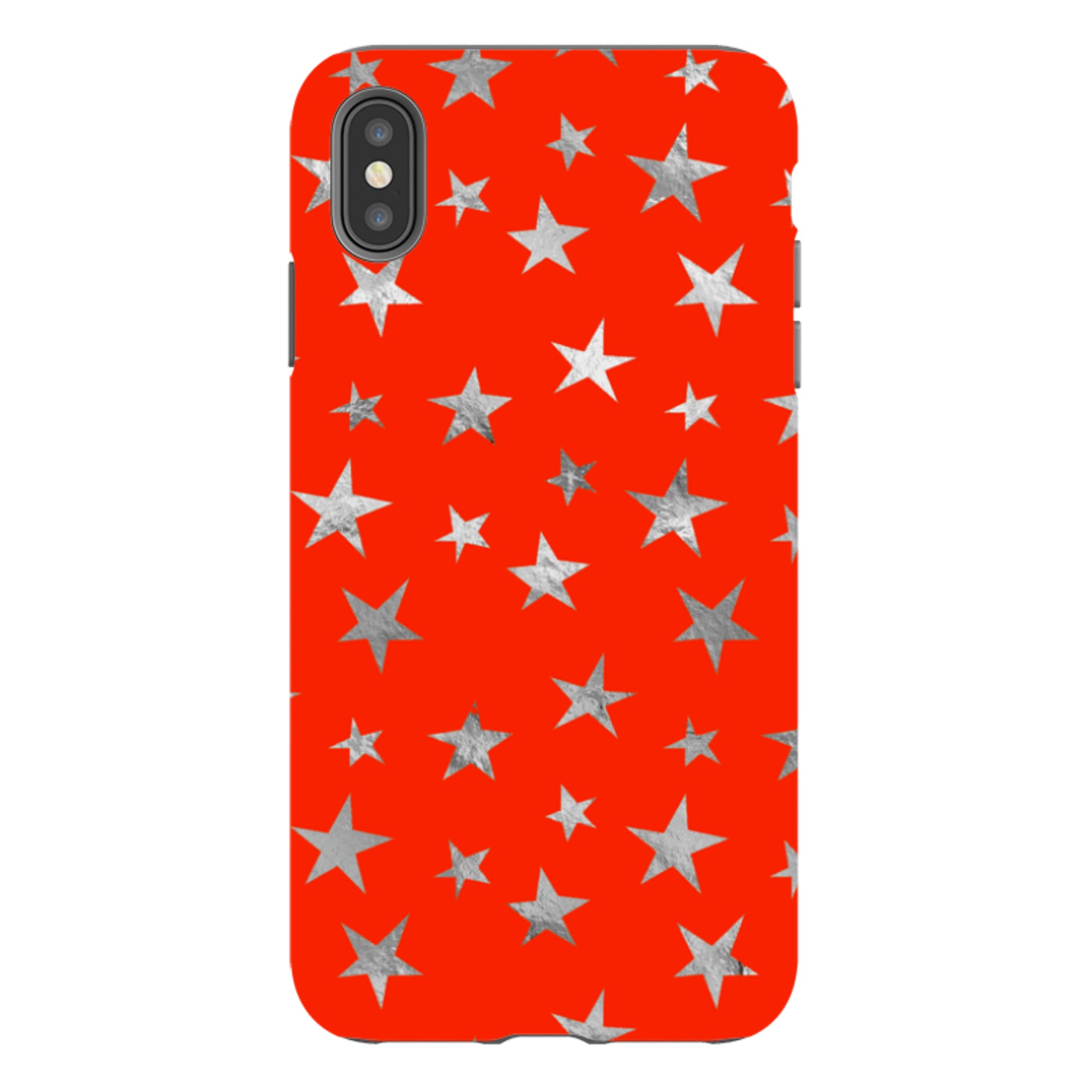 iPhone Tough Case - Red and Silver Stars