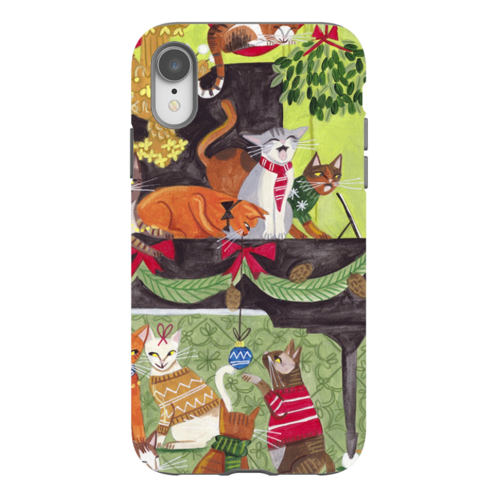 iPhone Tough Case - Christmas Cats II By Caroline Bonne Muller