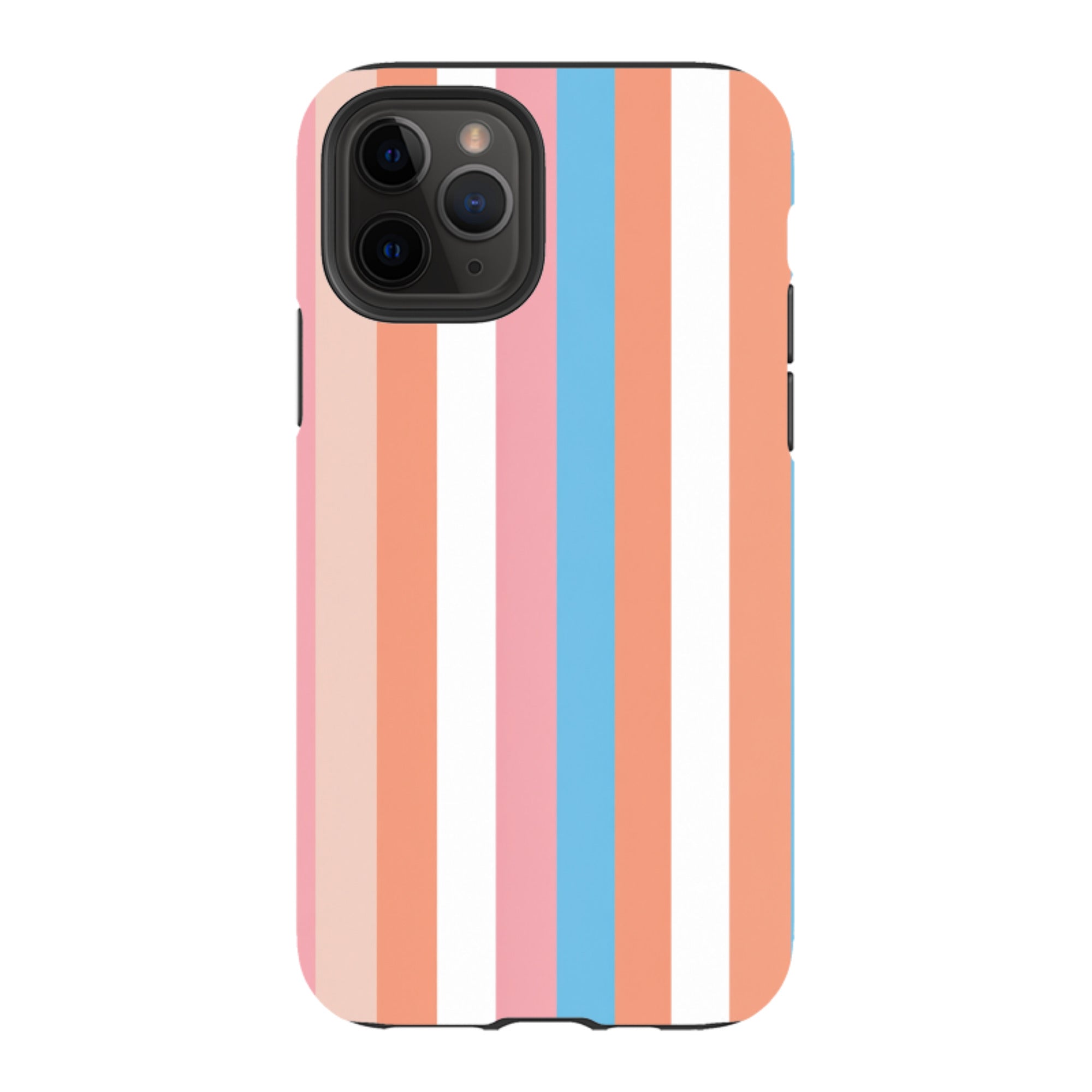 iPhone Tough Case - Coral Pink Stripe