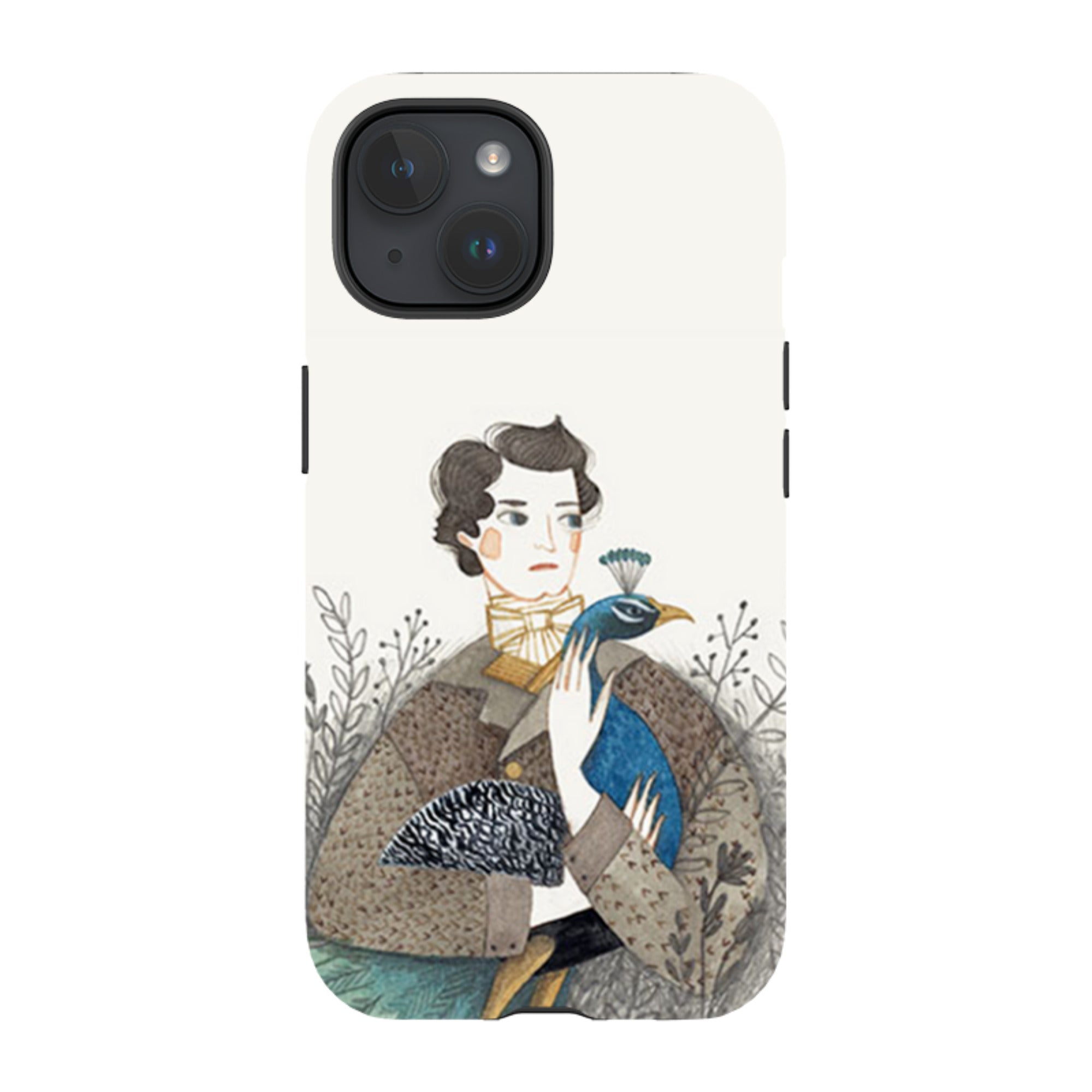 iPhone Tough Case - Man With Peacock By Meghann Rader