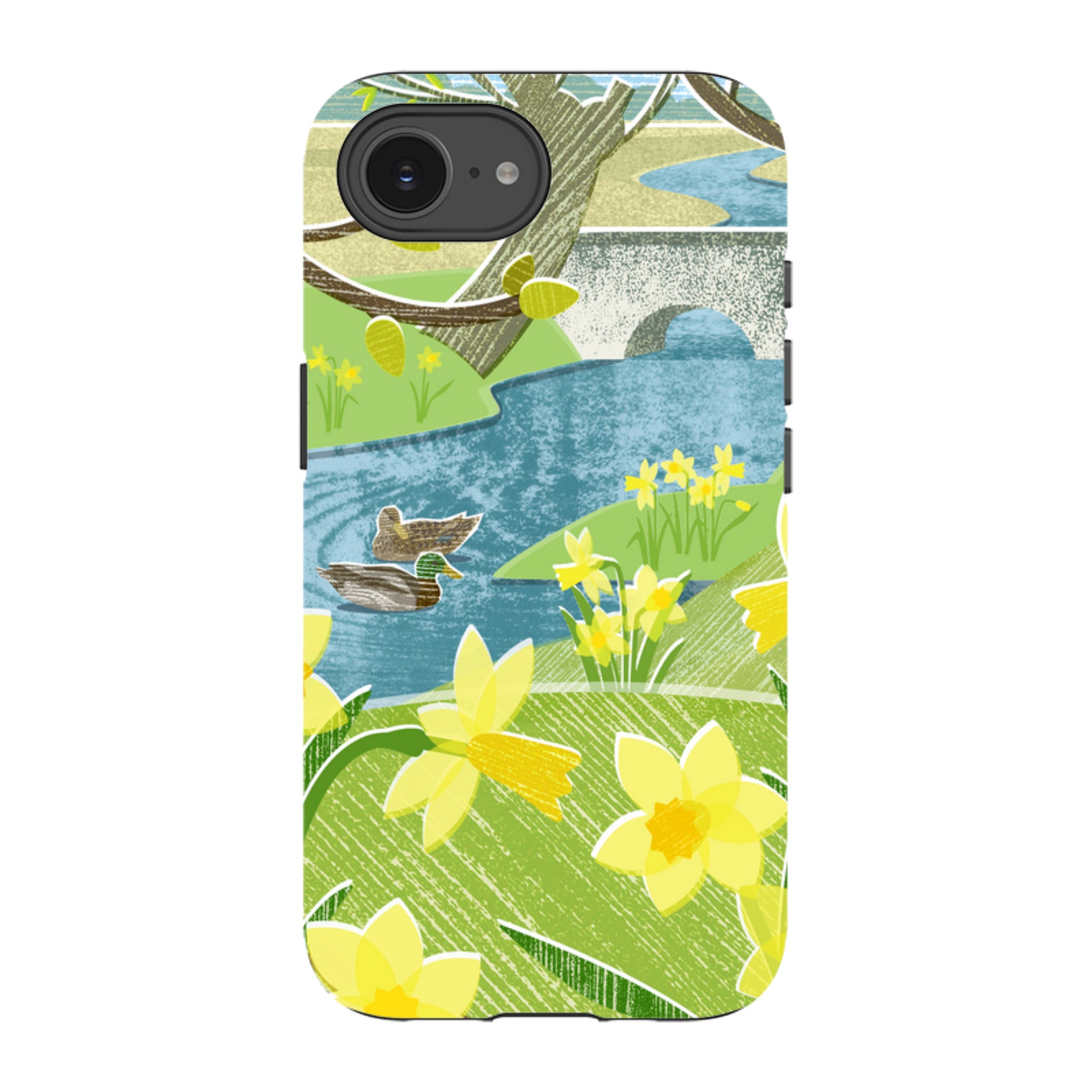 iPhone Tough Case - Daffs And Ducks By Liane Payne