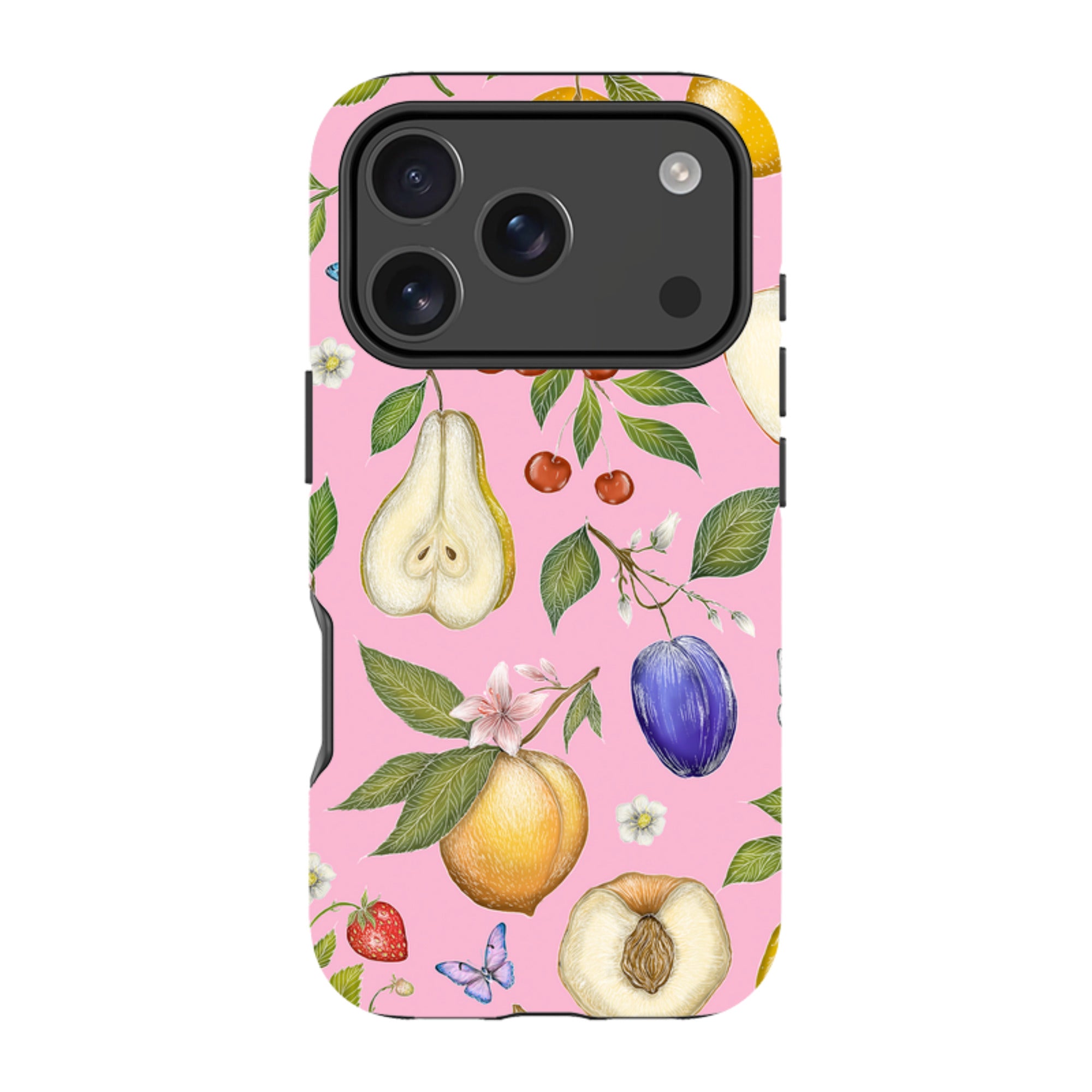 iPhone Tough Case - Pink Fruits By Catherine Rowe