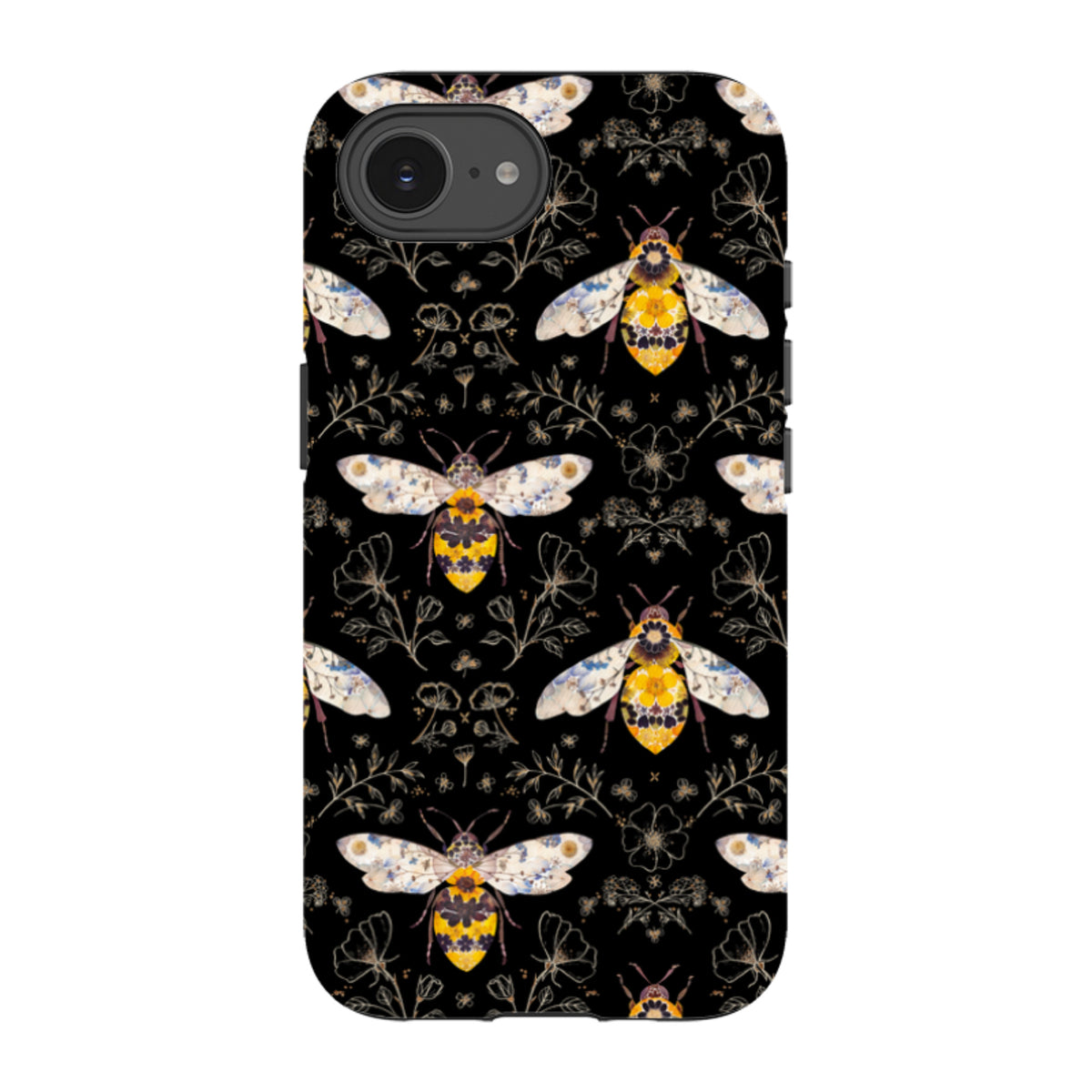 iPhone Tough Case - Midnight Bumble Bee Multi By Helen Ahpornsiri