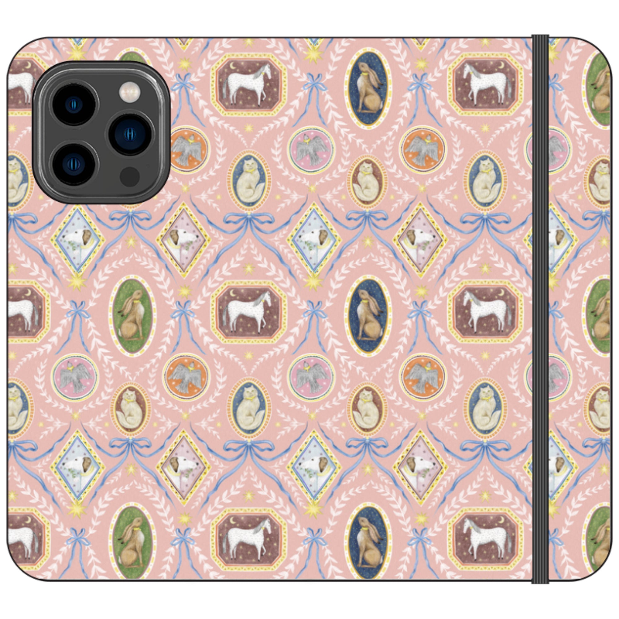 Charleston Peach Pink Wallet Case By Catherine Rowe