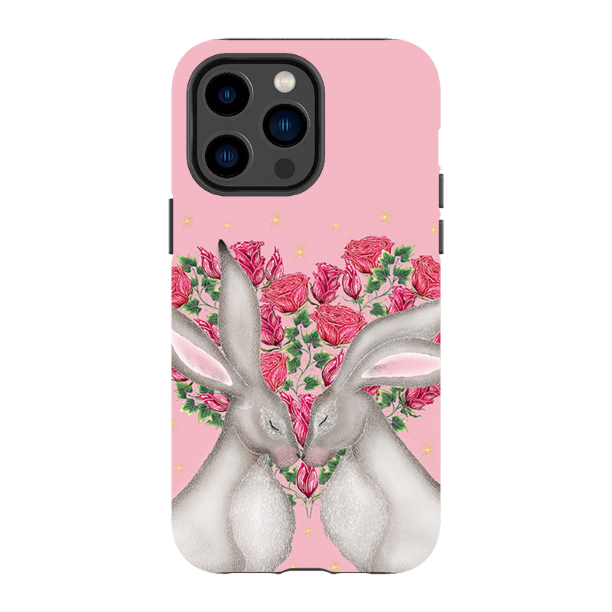 iPhone MagSafe Tough Case -  White Hares Rose Heart By Catherine Rowe