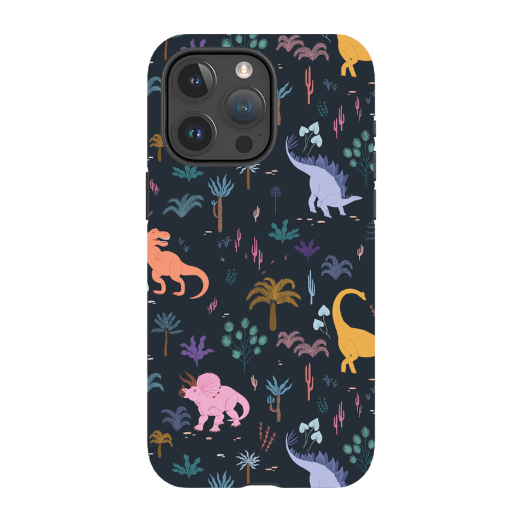 iPhone MagSafe Tough Case - Dinosaur Pattern Dark By Meghann Rader