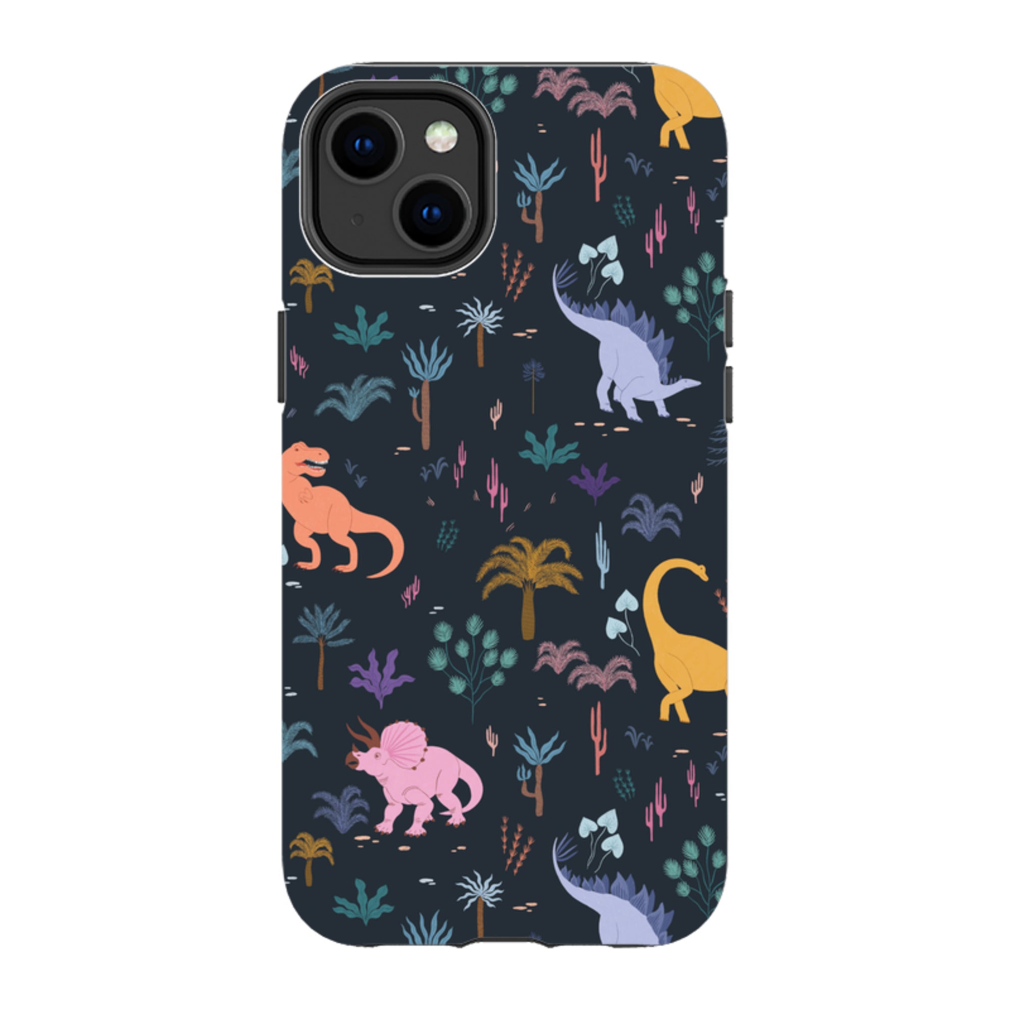 iPhone MagSafe Tough Case - Dinosaur Pattern Dark By Meghann Rader