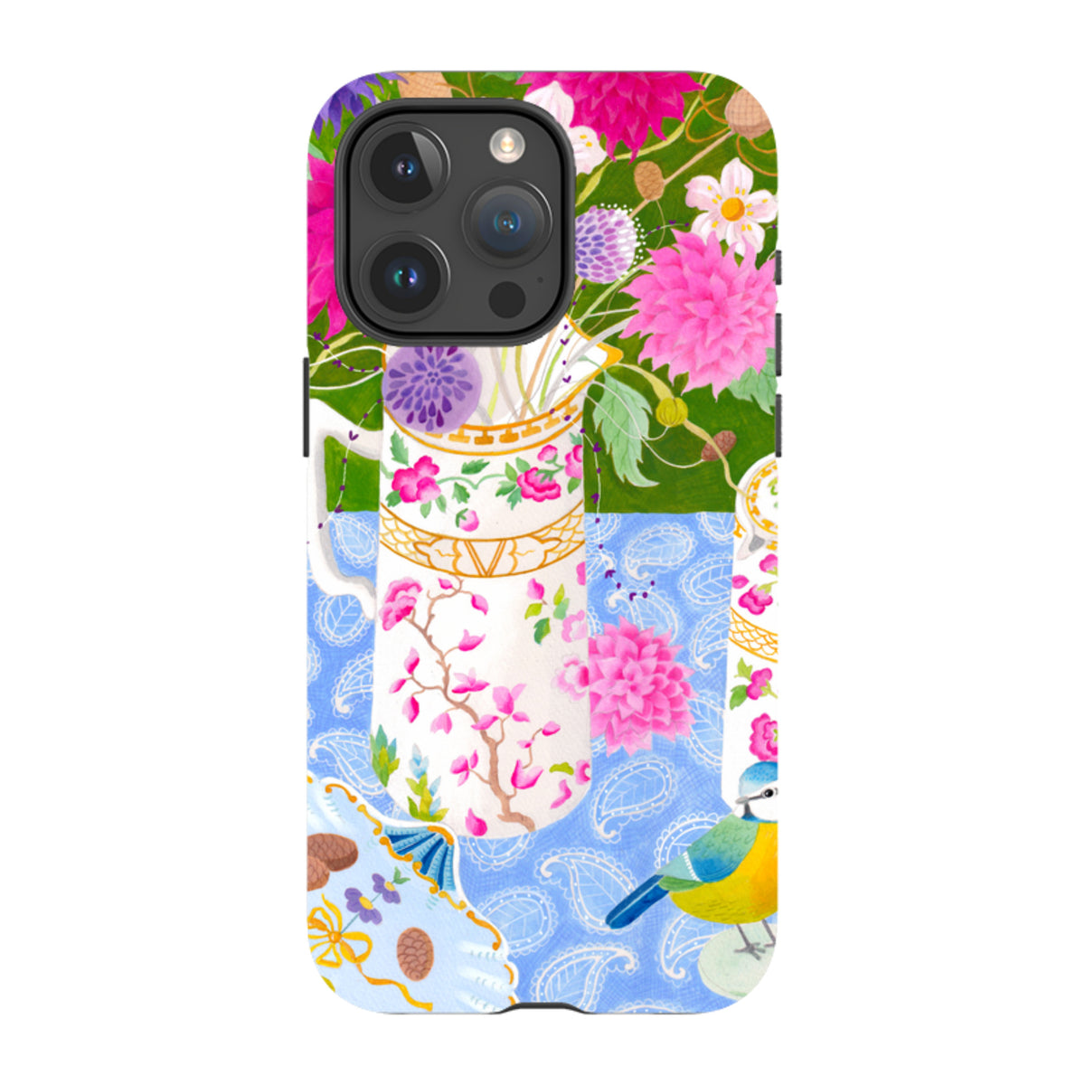 iPhone Tough Case - Dahlias By Bex Parkin