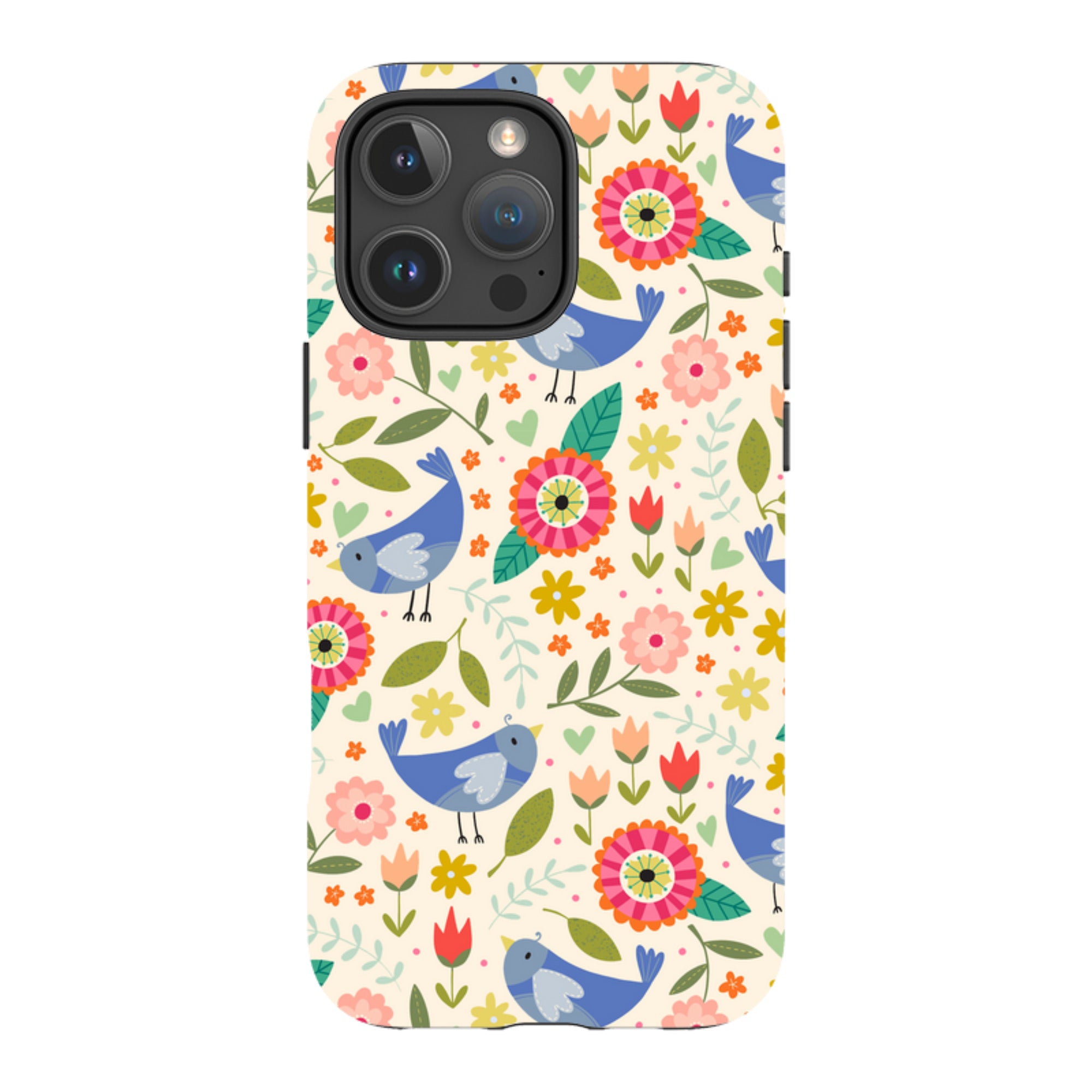 iPhone Tough Case - Bird Pattern I By Suzy Taylor