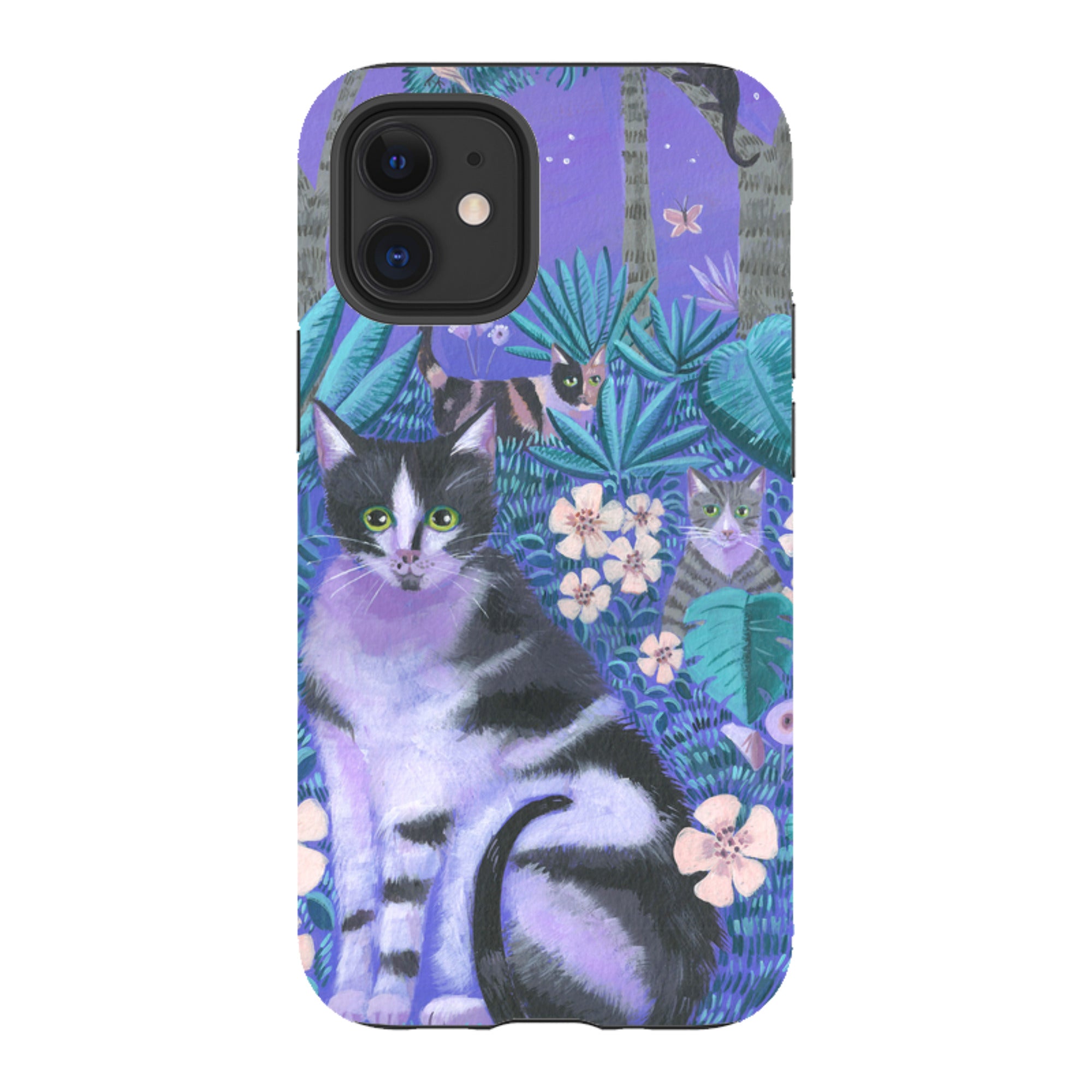 iPhone Tough Case - Night Cats 2 By Mary Stubberfield
