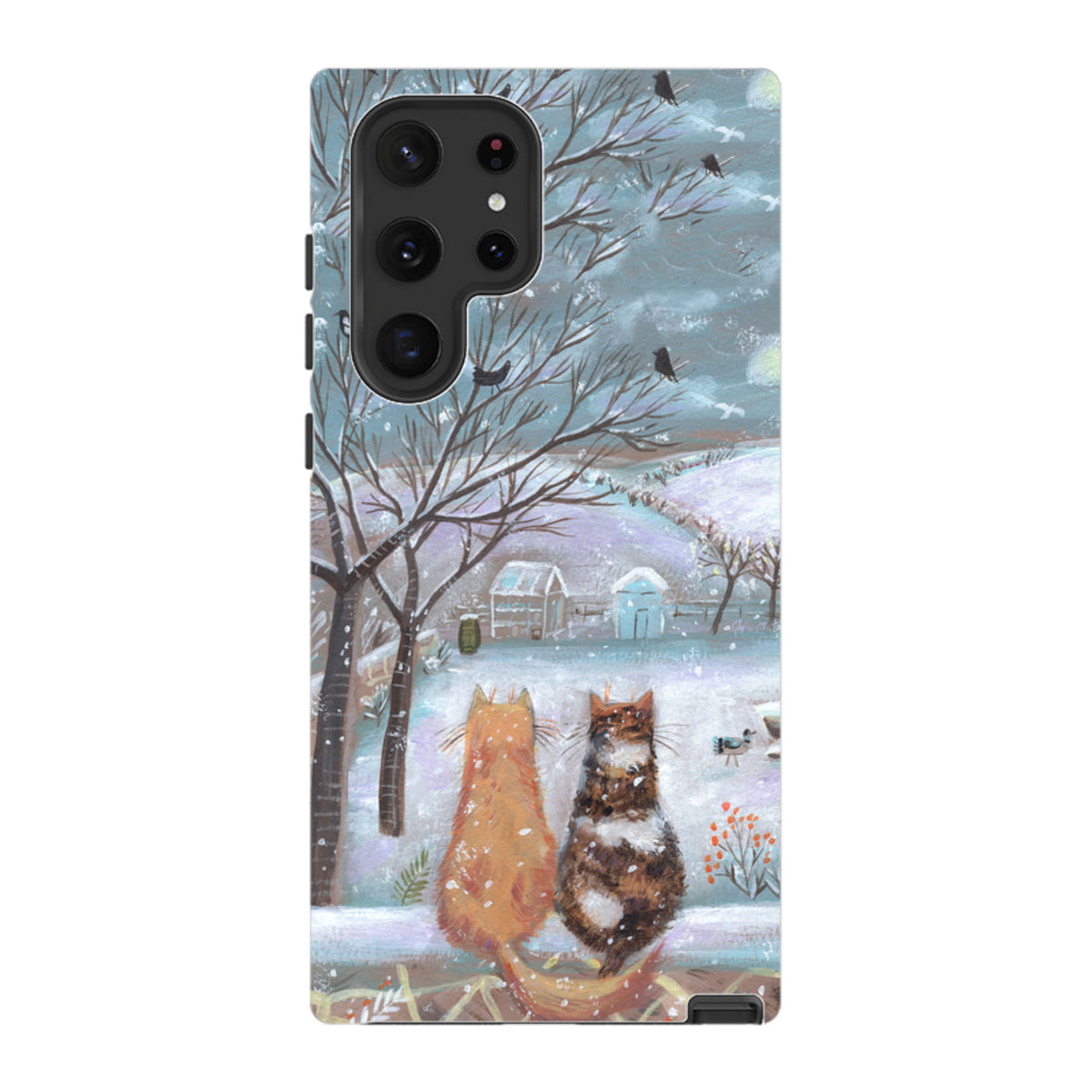 Samsung Tough Case - Winter Cottage Cats By Mary Stubberfield