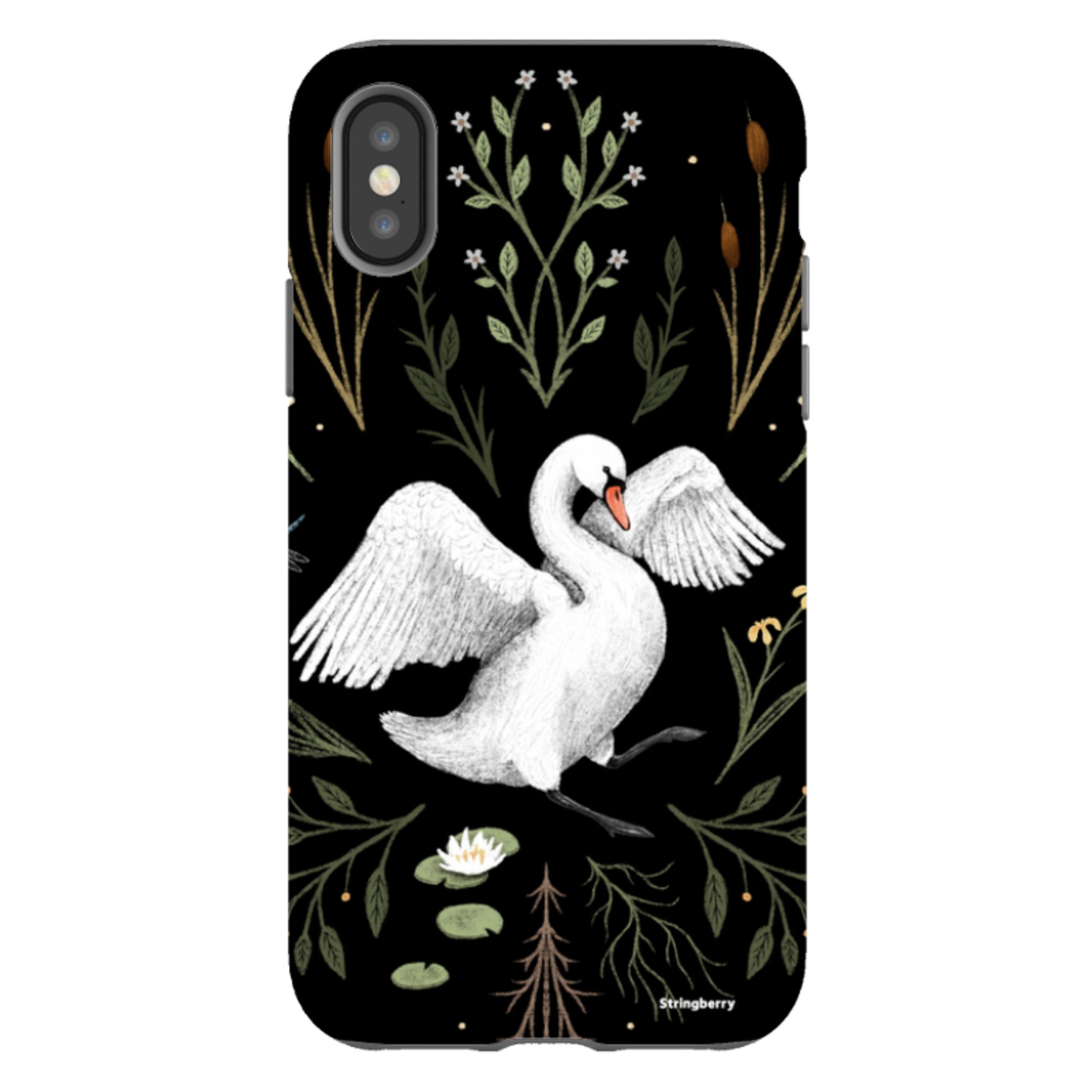 iPhone Tough Case - Swan By Anna Stead