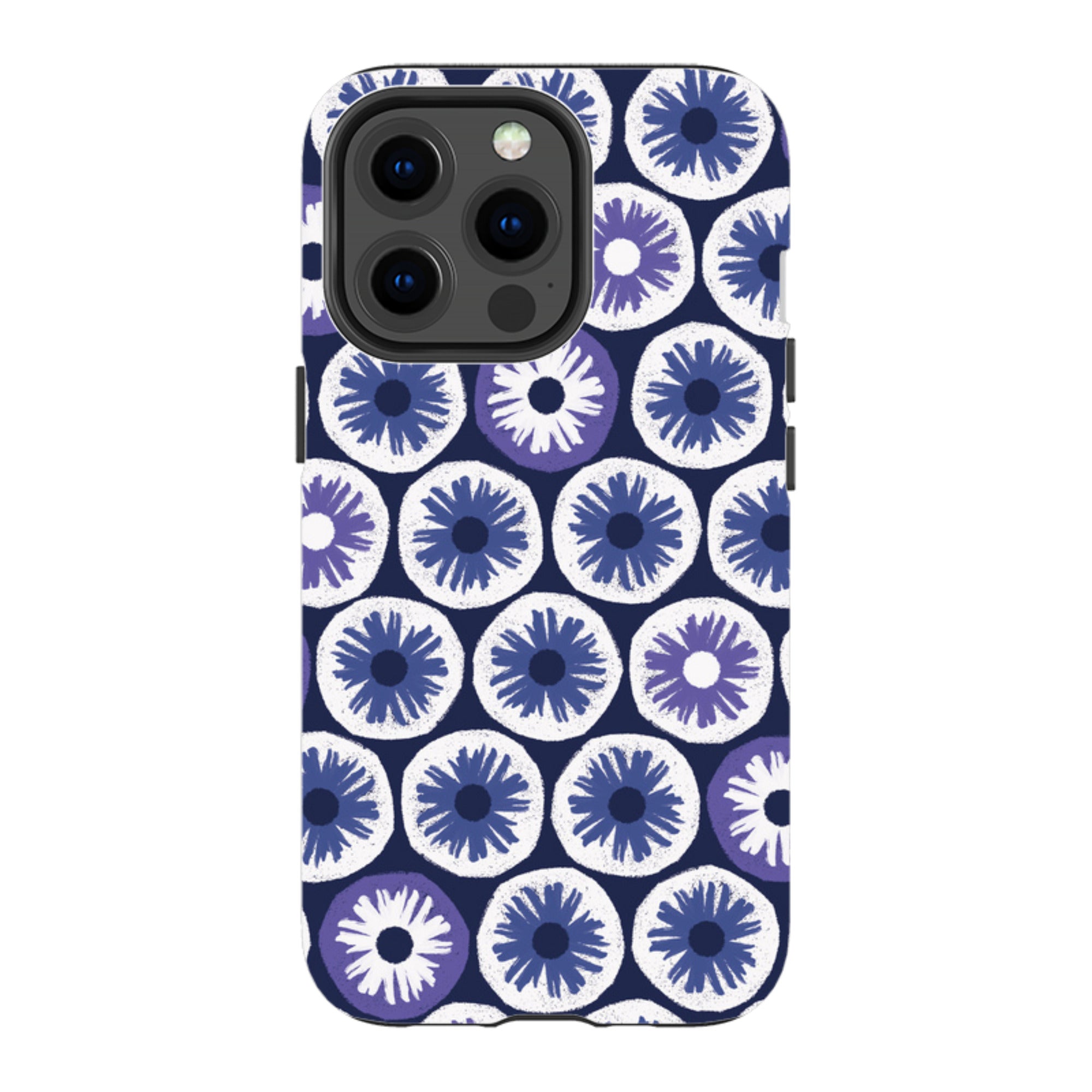 iPhone Tough Case - Penny Flowers Blue By Ali Brookes
