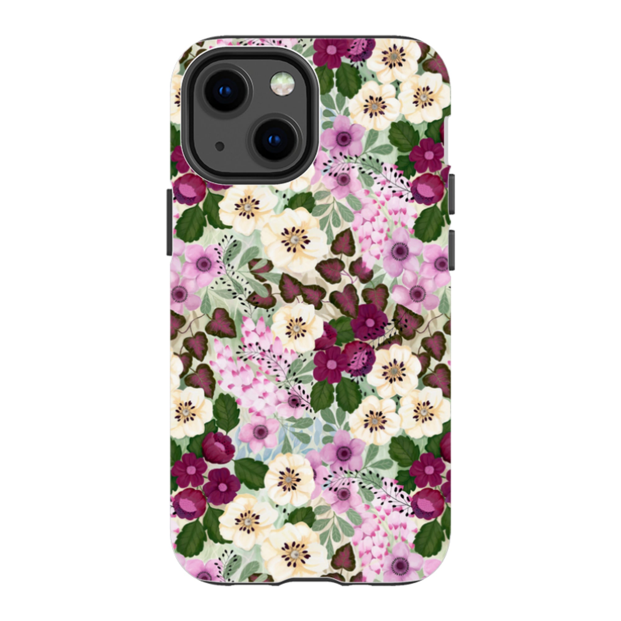 iPhone Tough Case - Purple Flowers By Bex Parkin