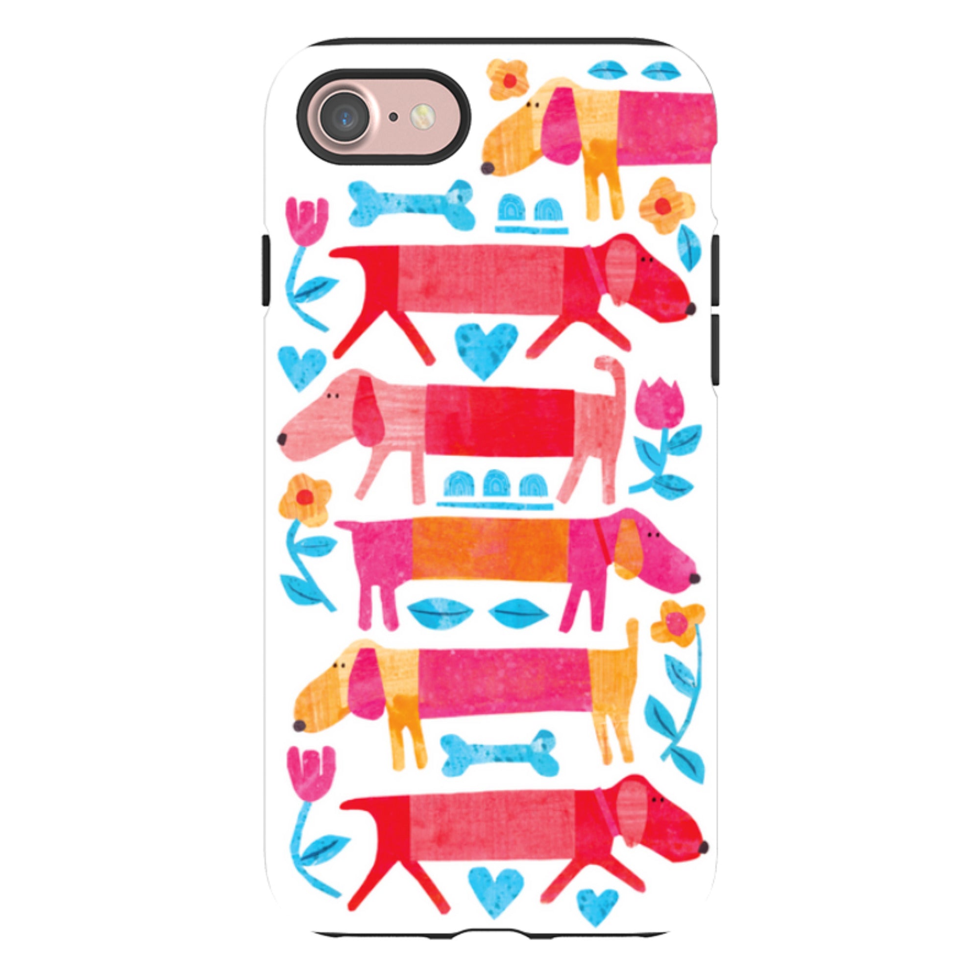 iPhone Tough Case - Sausage Dog By Tracey English