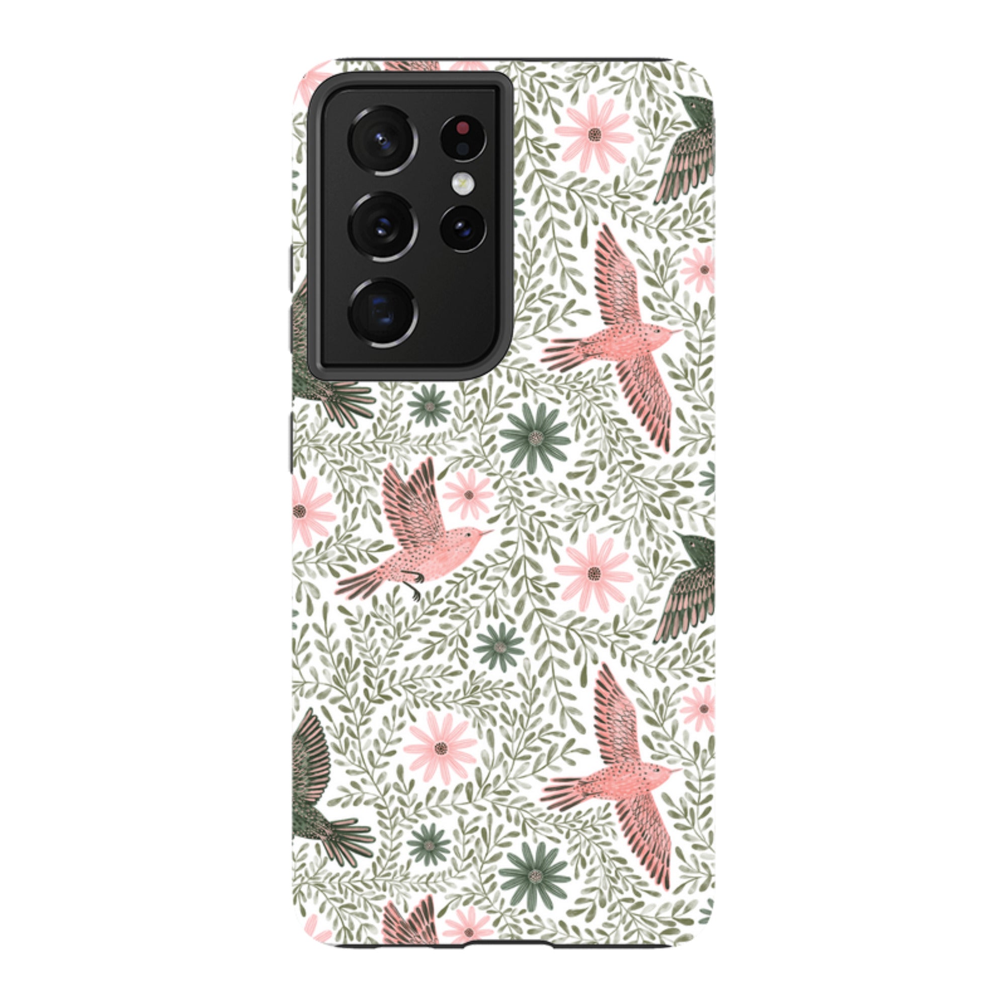 Samsung Tough Case - Bird Pattern Green By Lee Foster Wilson