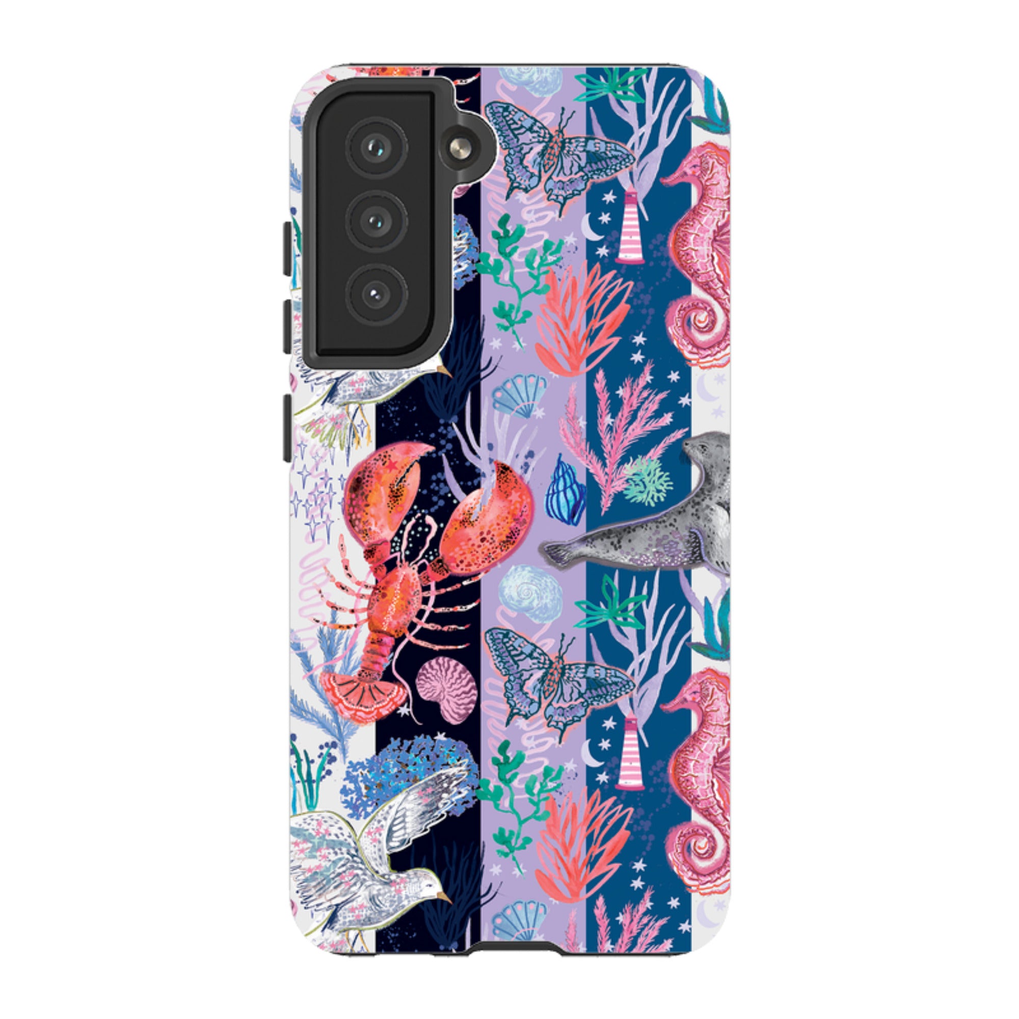 Samsung Tough  Case - Coastal Calling Stripe II By Emma Frances Grant