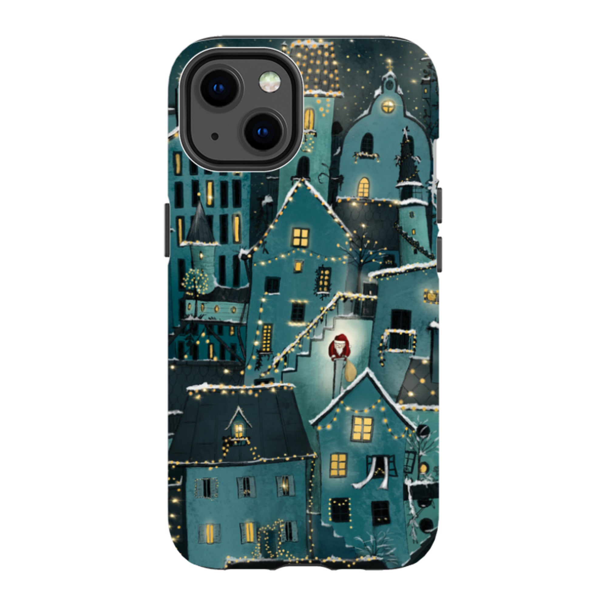 iPhone Tough Case - Citywinkles Blue By Maja Lindberg