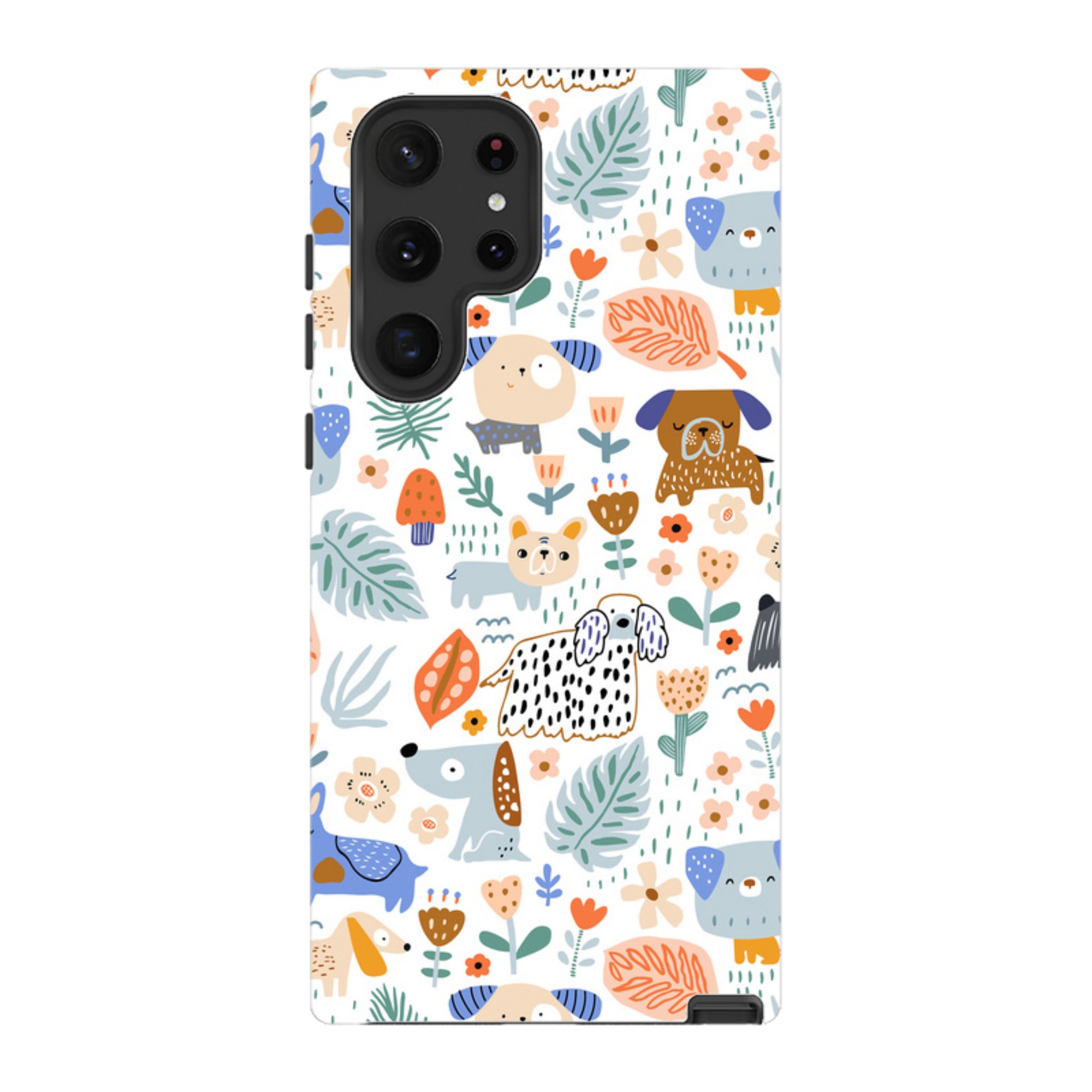 Samsung Tough Case - Dog Floral Pattern