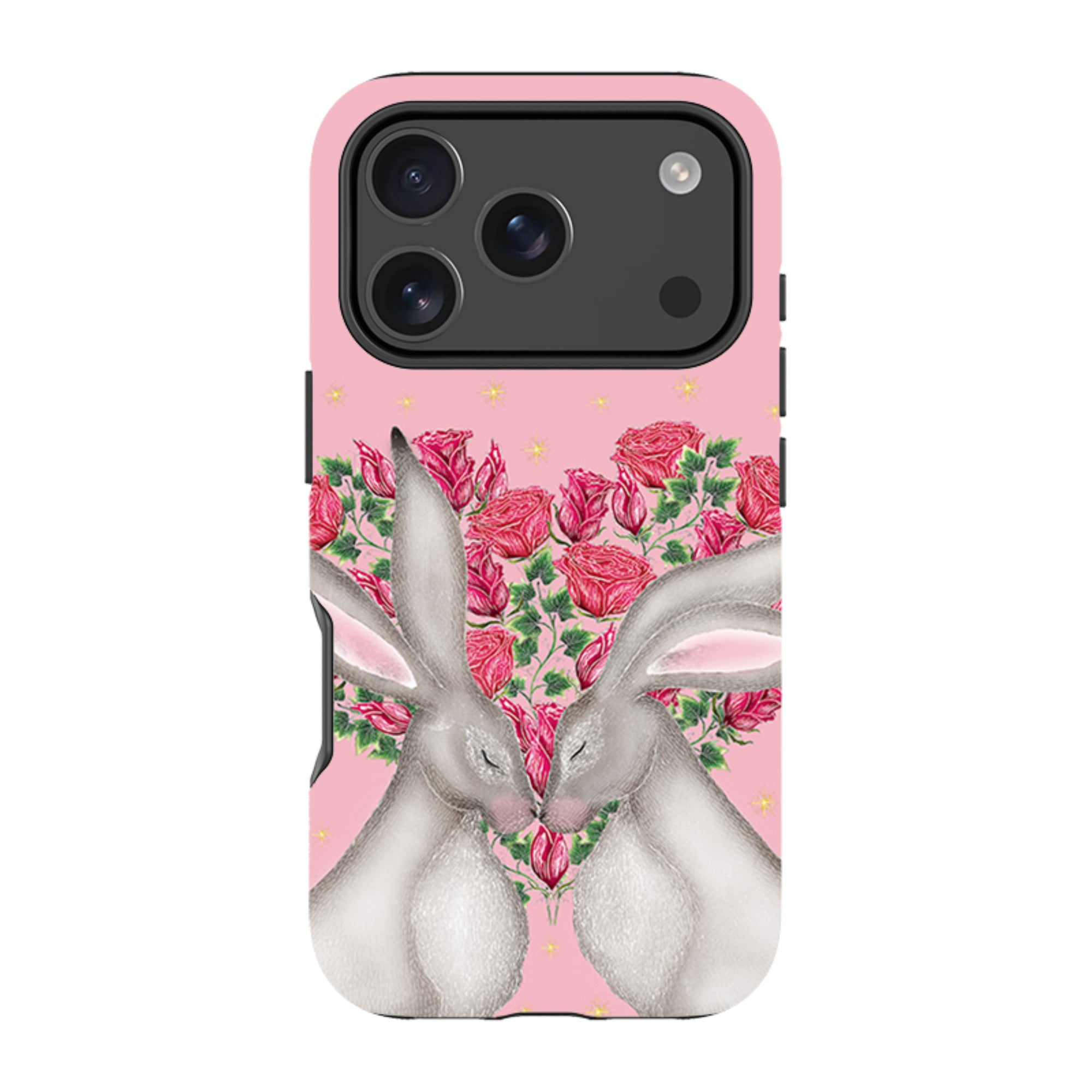 iPhone MagSafe Tough Case -  White Hares Rose Heart By Catherine Rowe