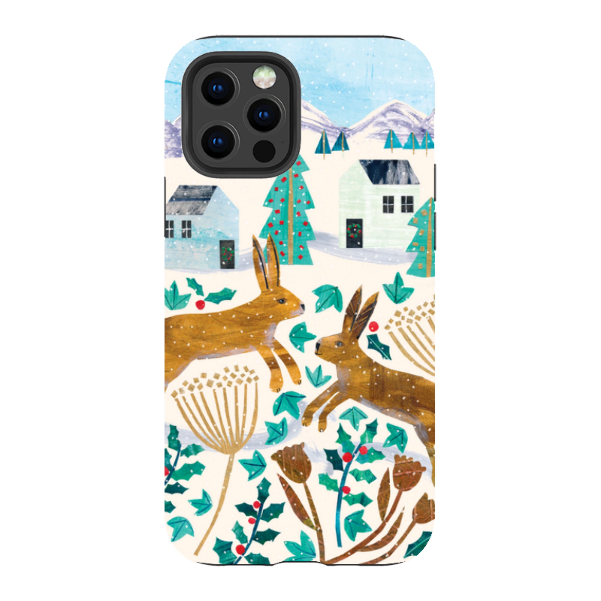 iPhone Tough Case - Xmas Hare By Tracey English