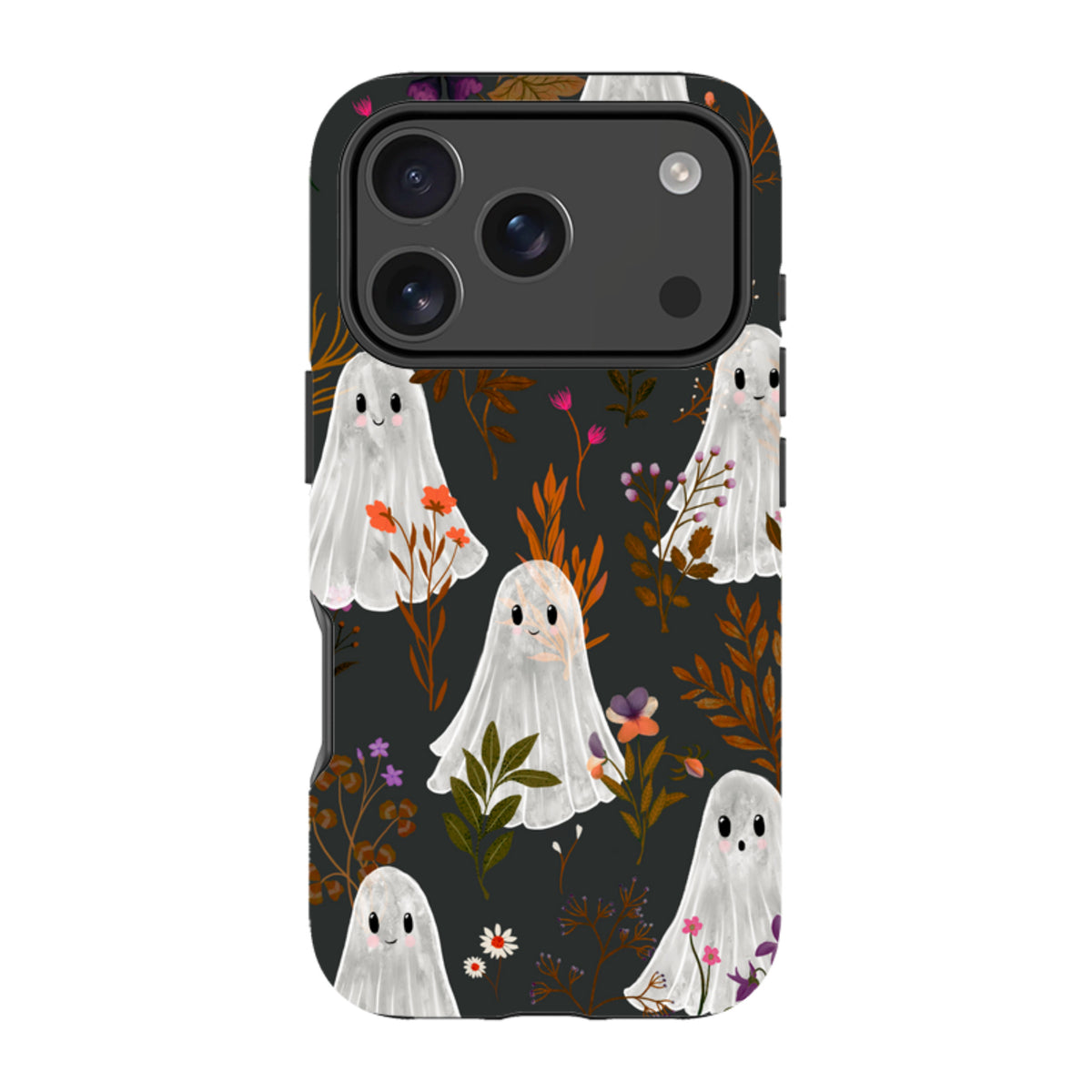 iPhone Tough Case - Ghost in the Garden - Charcoal By Katherine Quinn