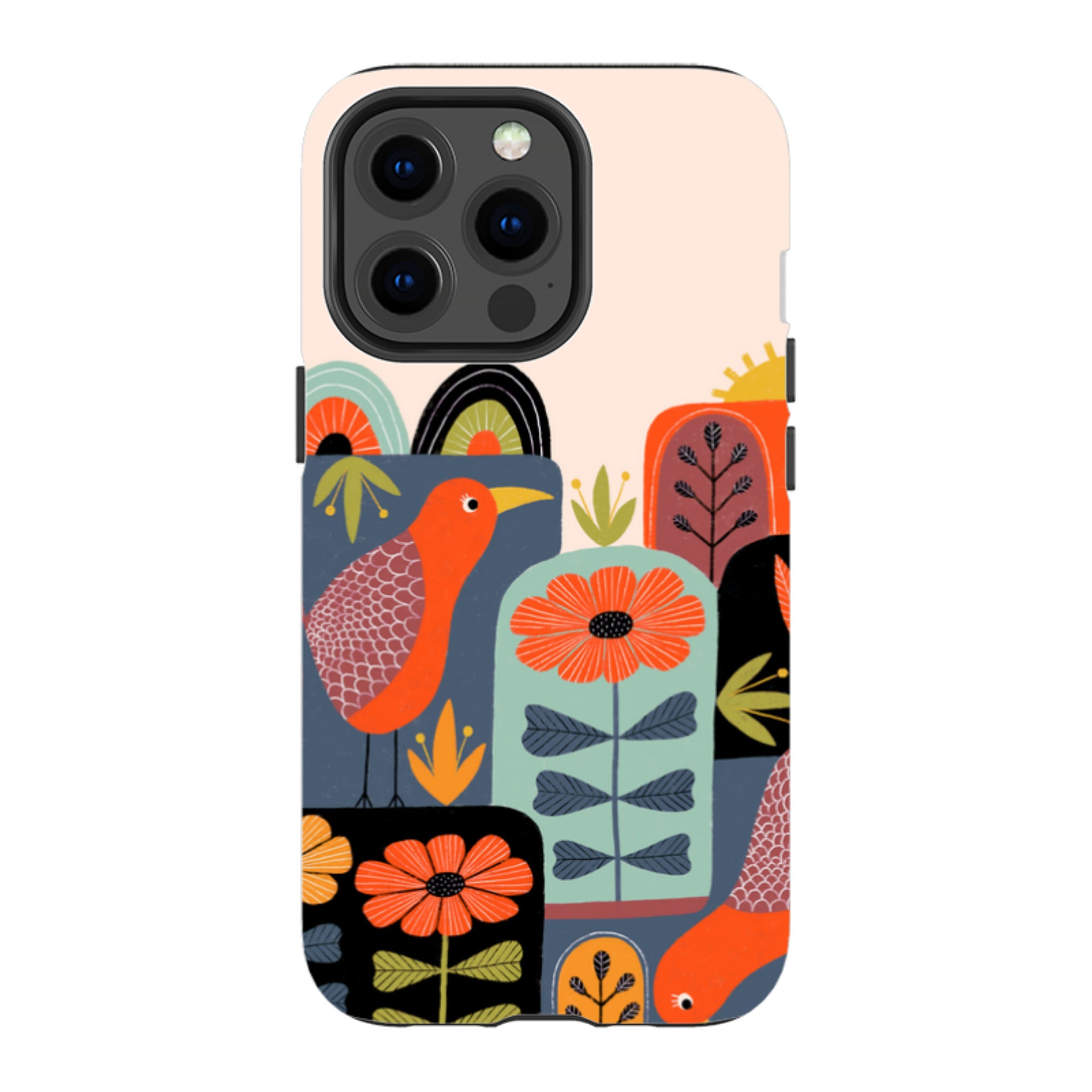 iPhone Tough Case - Folky Birds III By Suzy Taylor