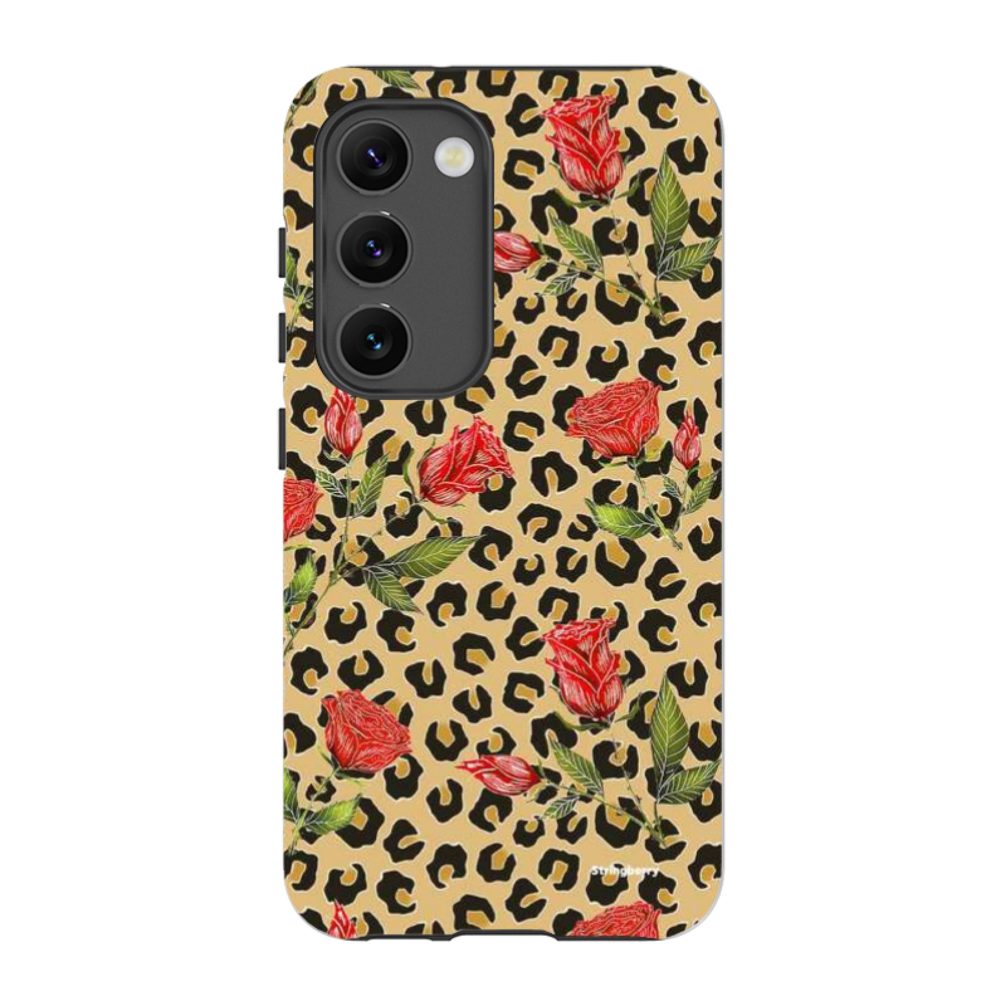 Samsung Tough Case - Leopard Print Rose Pattern By Catherine Rowe