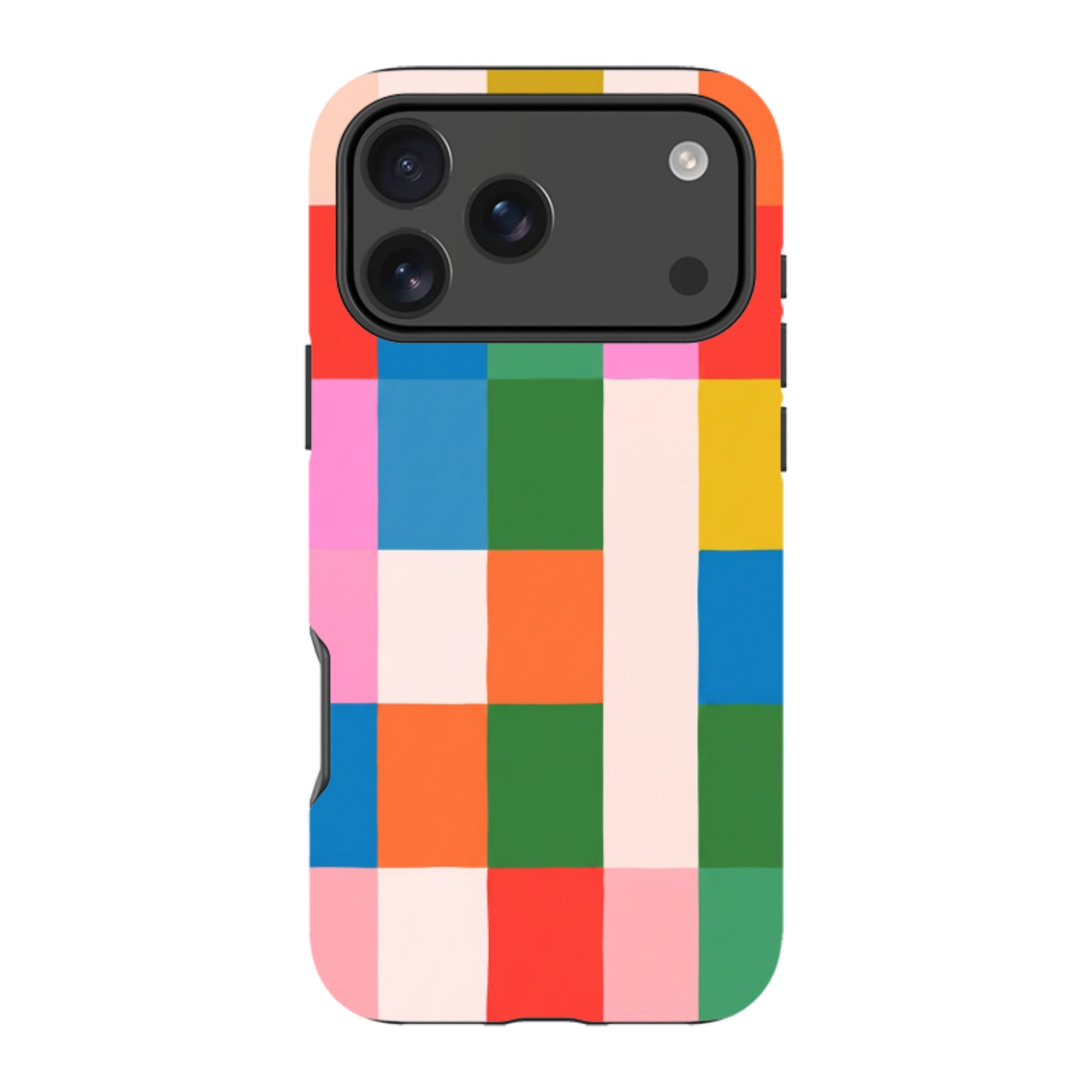 iPhone Tough Case - Multicolour Patchwork plaid