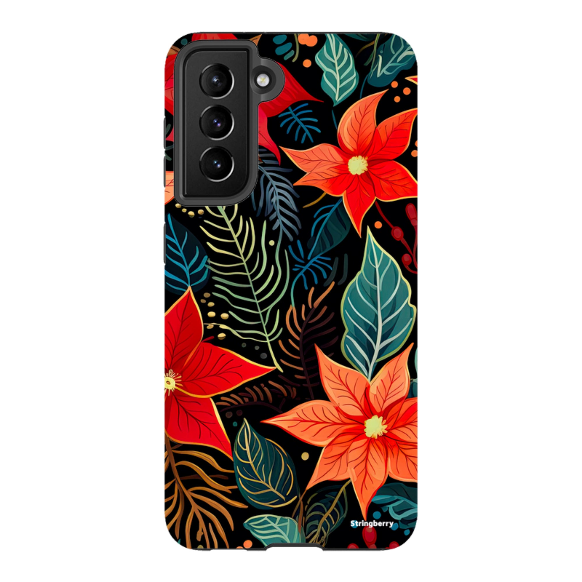 Samsung Tough Case -Red Winter Floral