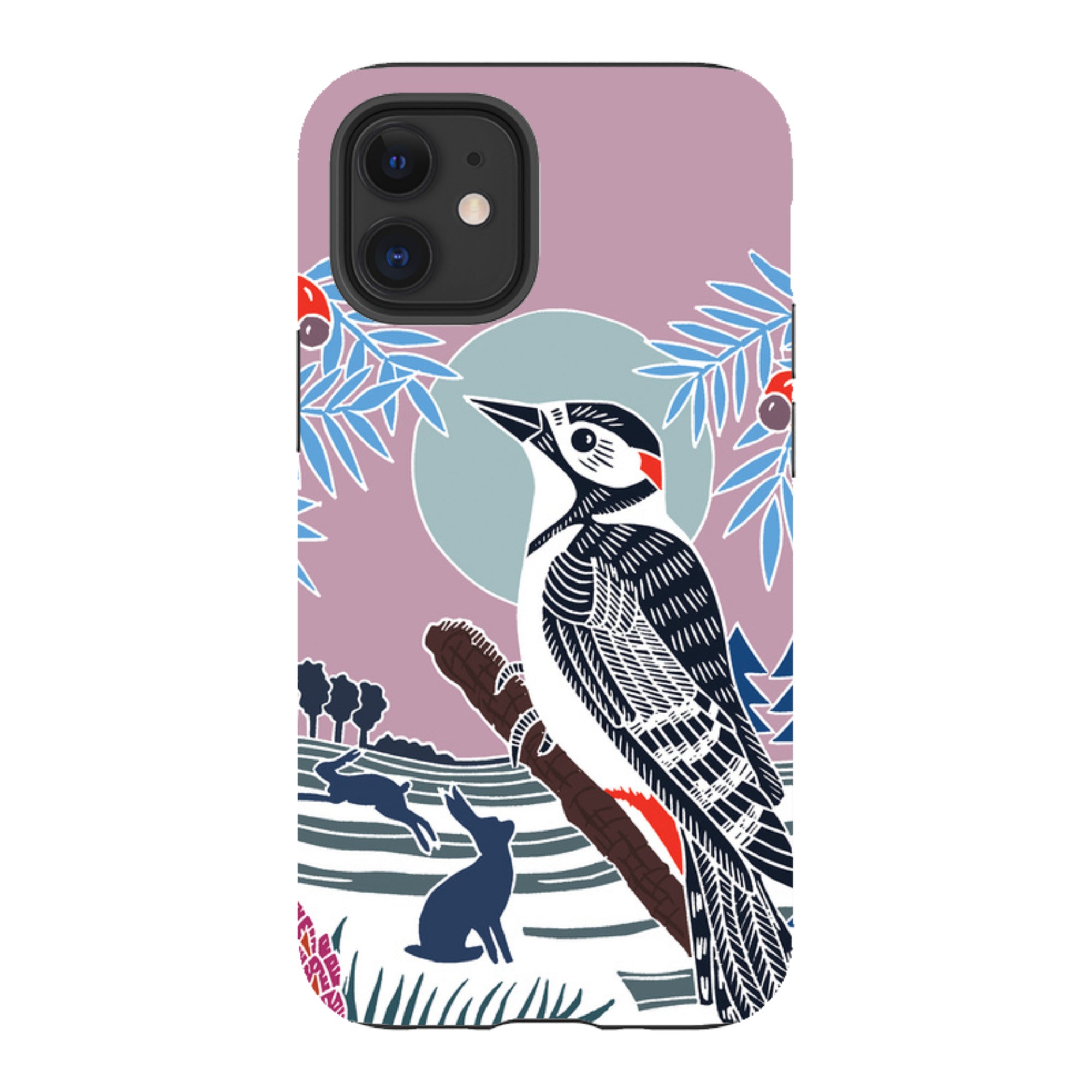 iPhone Tough Case - Woodpecker Pale By Kate Heiss