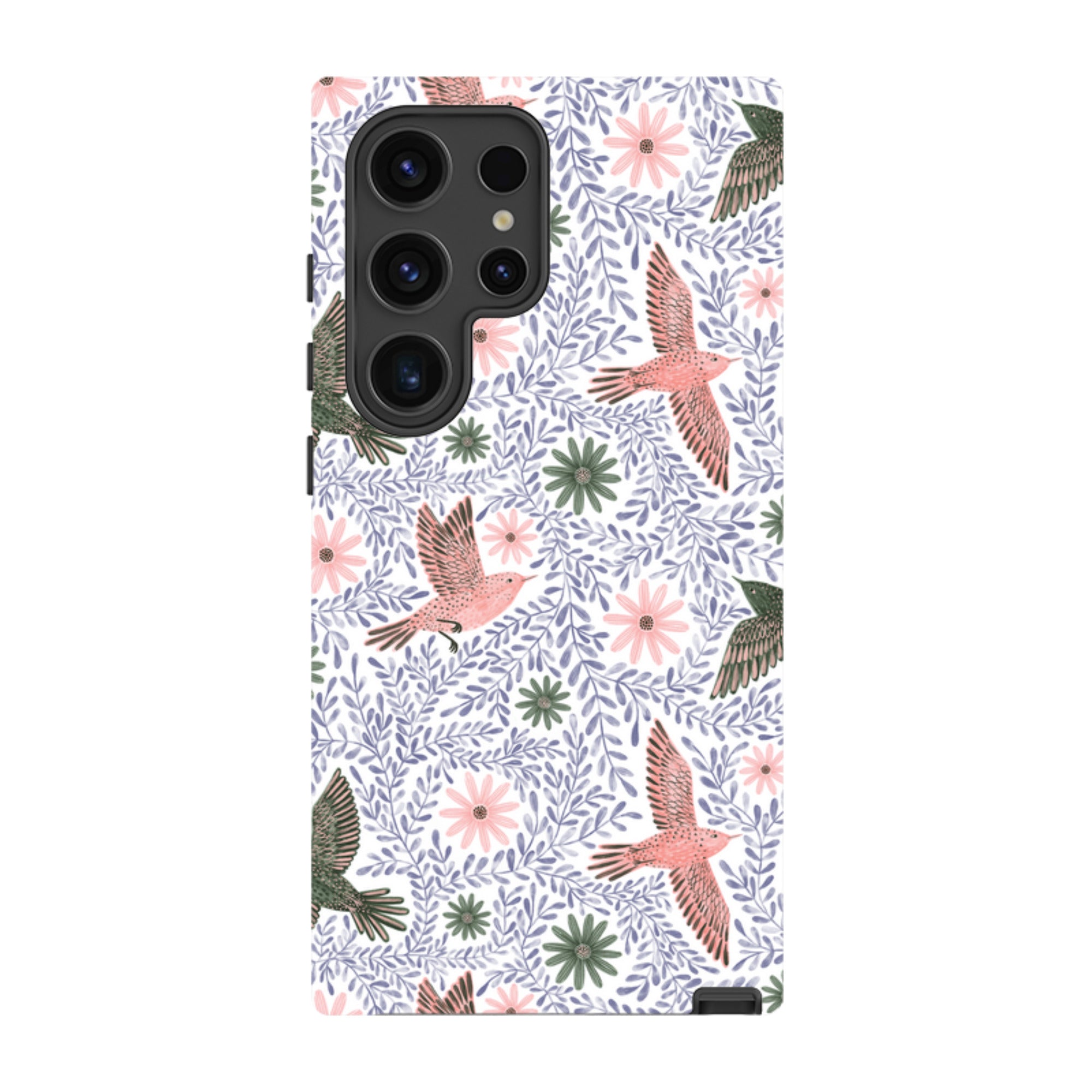 Samsung Tough Case - Bird Pattern Blue By Lee Foster Wilson