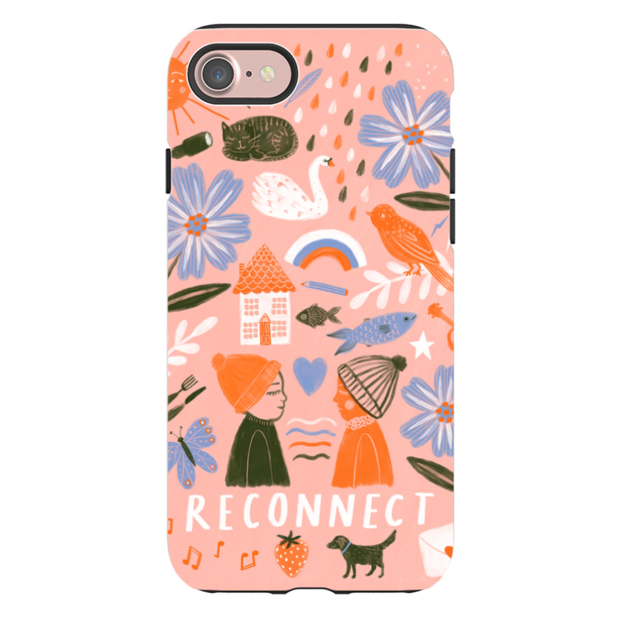 iPhone Tough Case - Reconnect Orange By Lee Foster Wilson