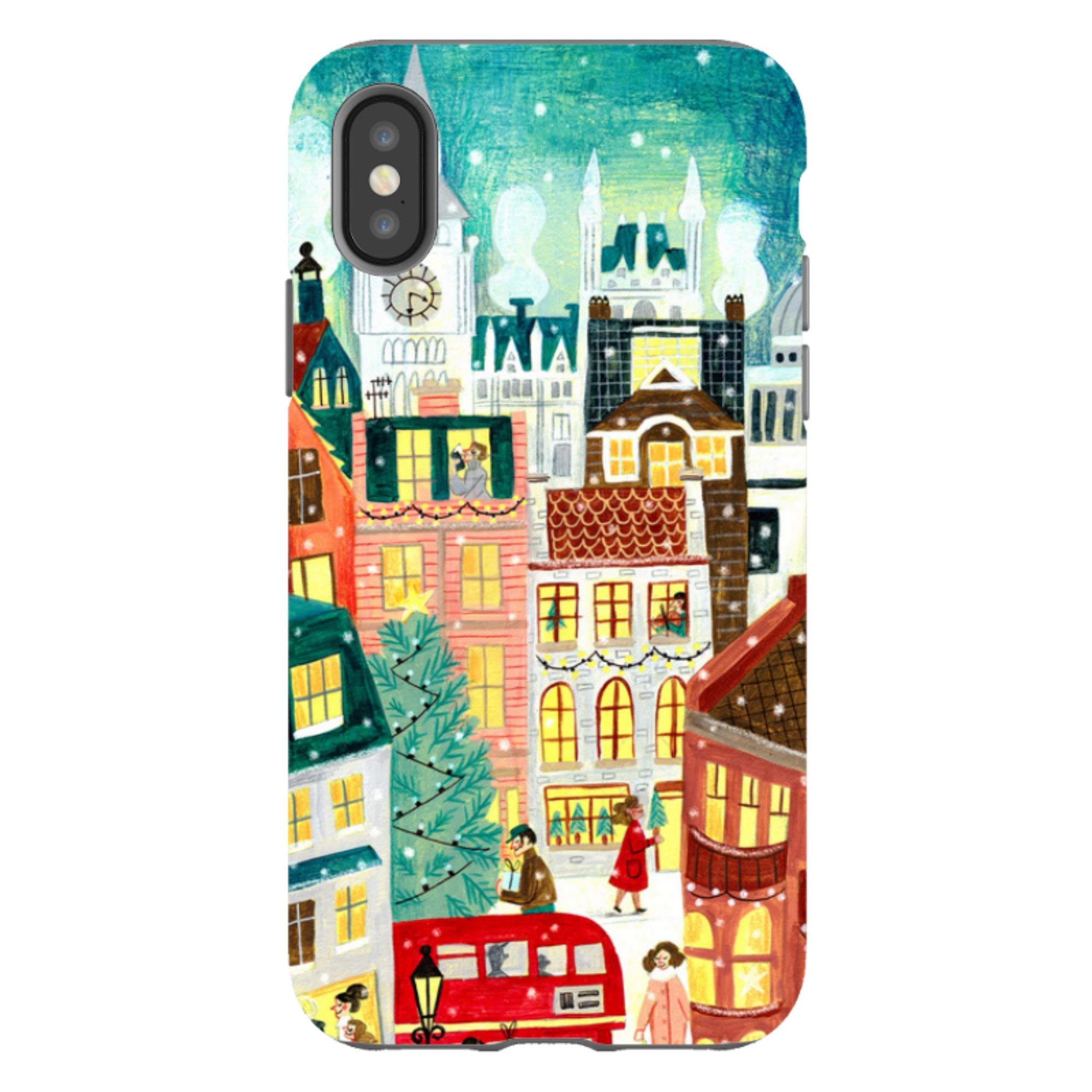 iPhone Tough Case - Xmas In London By Caroline Bonne Muller