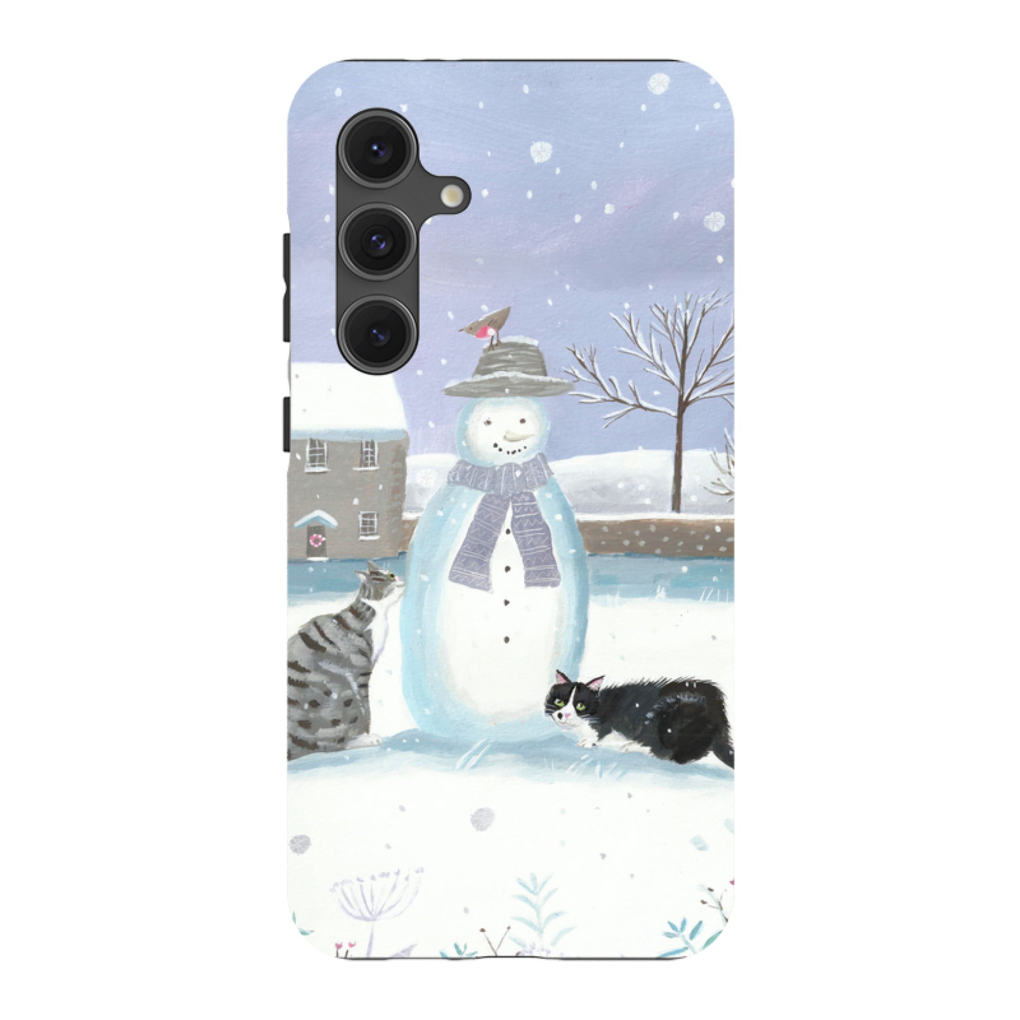 Samsung Tough Case - Snowman And Cats By Mary Stubberfield