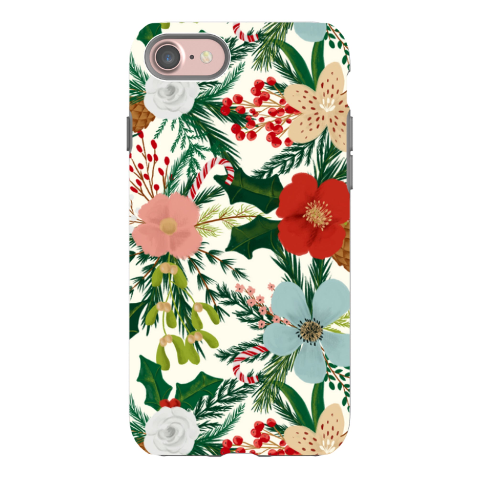 iPhone Tough Case - Christmas Florals By Abby Jacobs