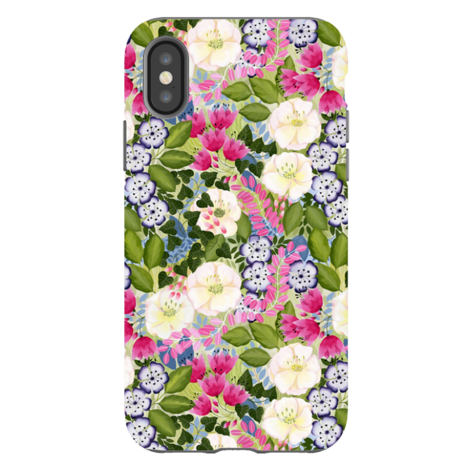 iPhone Tough Case - Pink Flowers By Bex Parkin