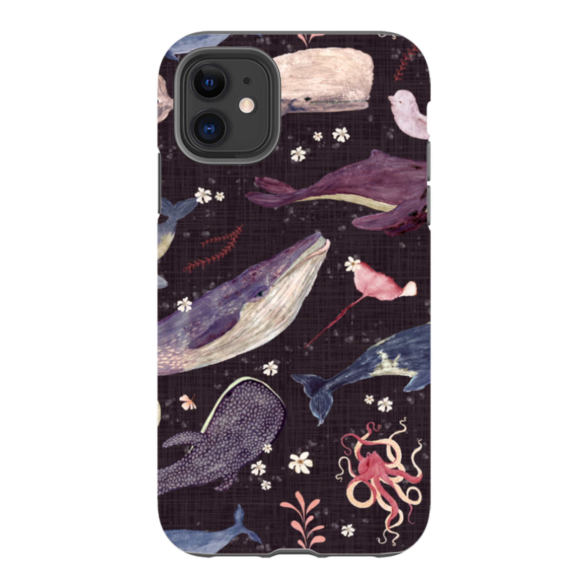 iPhone Tough Case - Whale Song Grape By Katherine Quinn