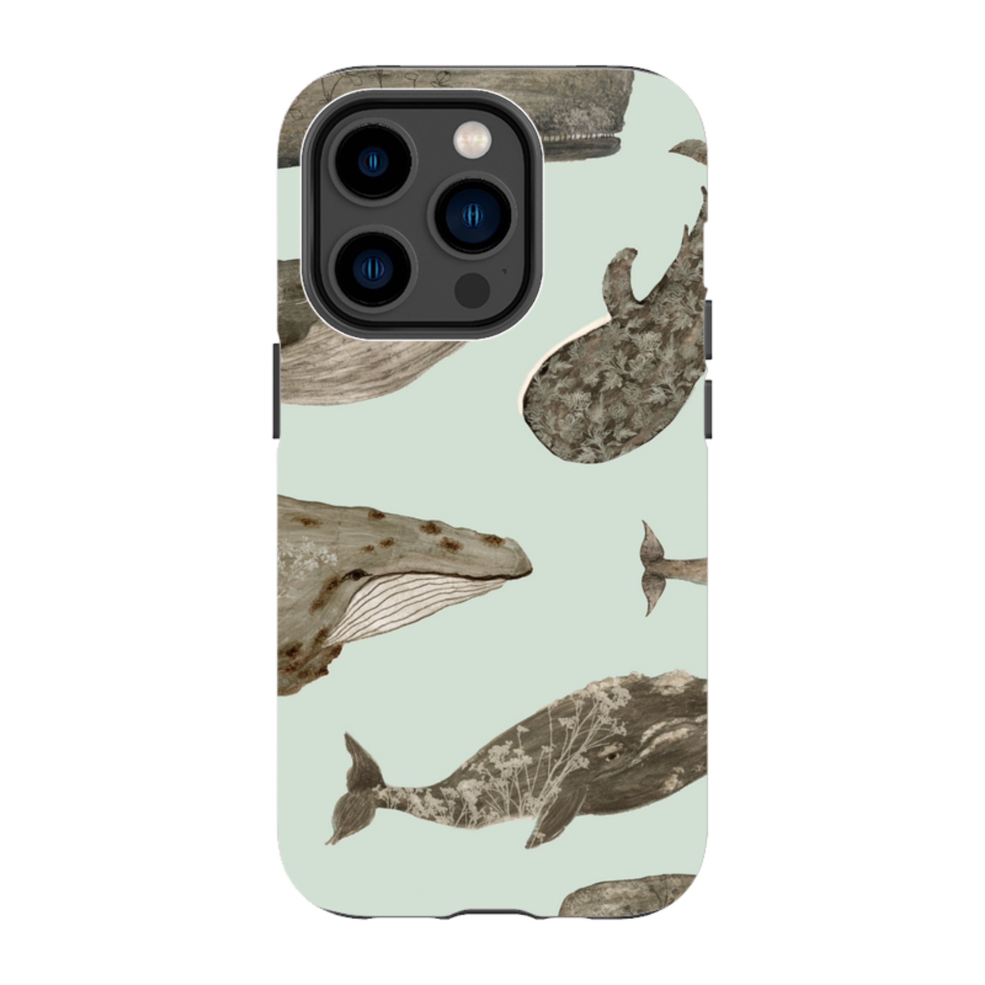 iPhone MagSafe Tough Case - Wild Flower Whales By Katherine Quinn