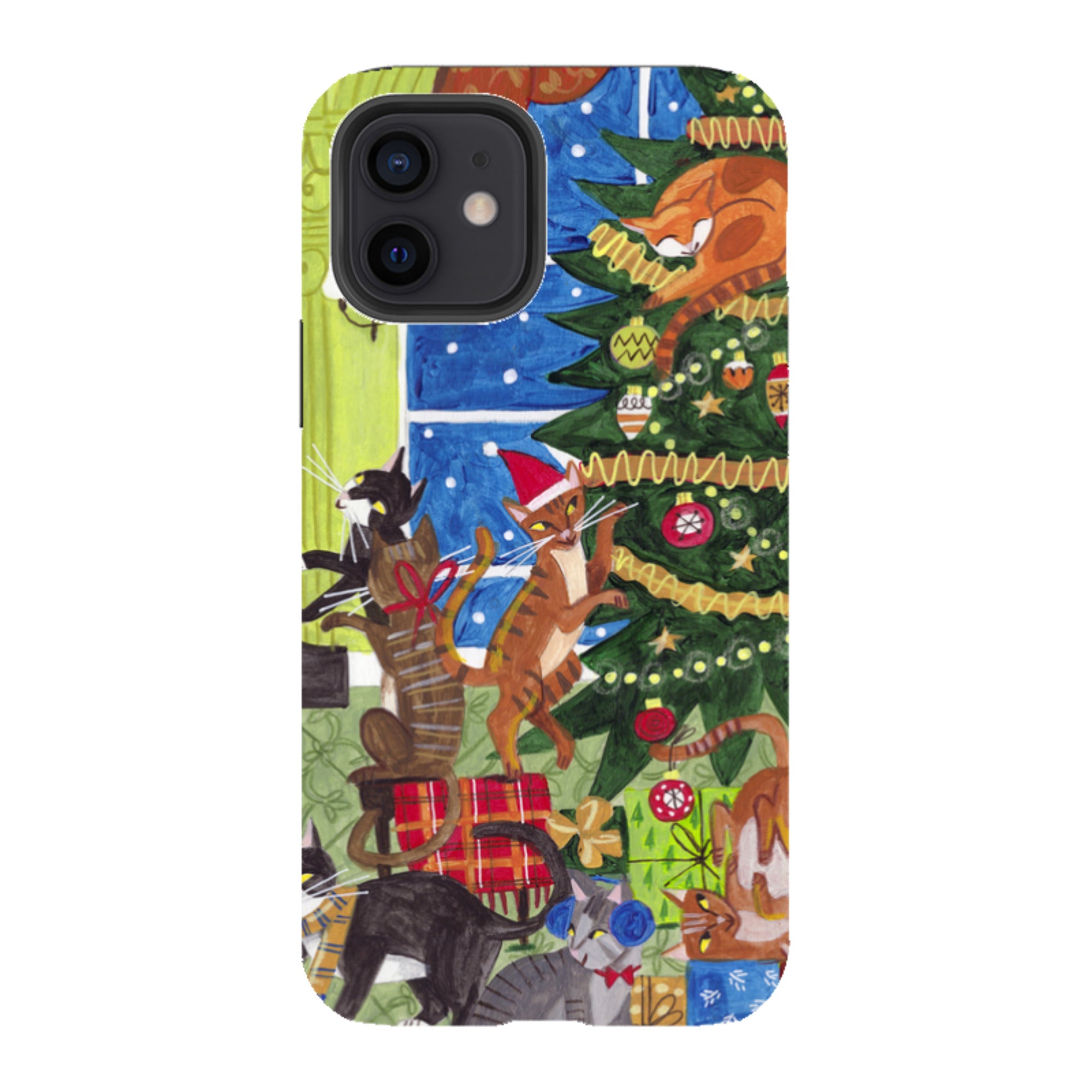 iPhone Tough Case - Christmas Cats By Caroline Bonne Muller