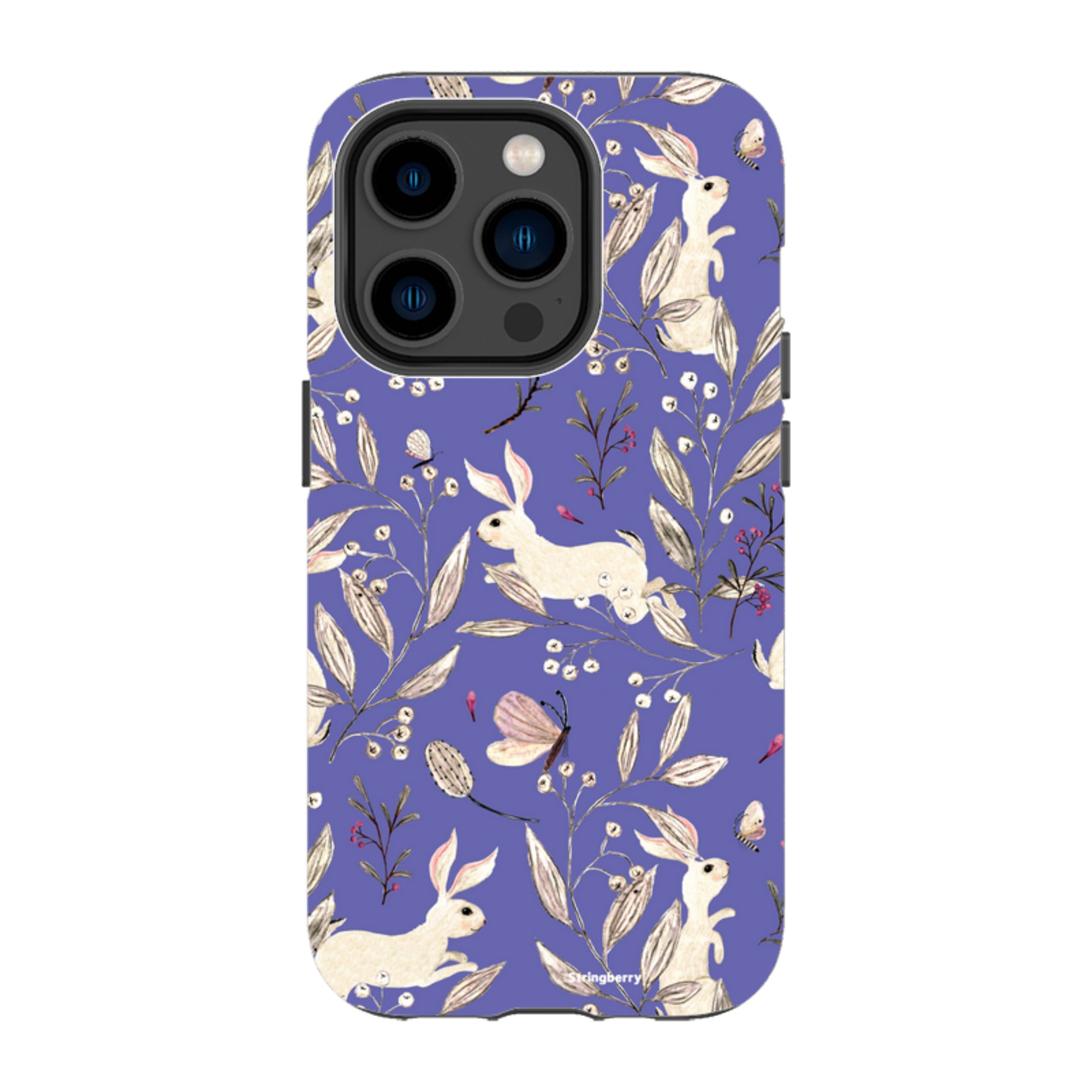 iPhone Tough Case - Bunnies Periwinkle By Katherine Quinn