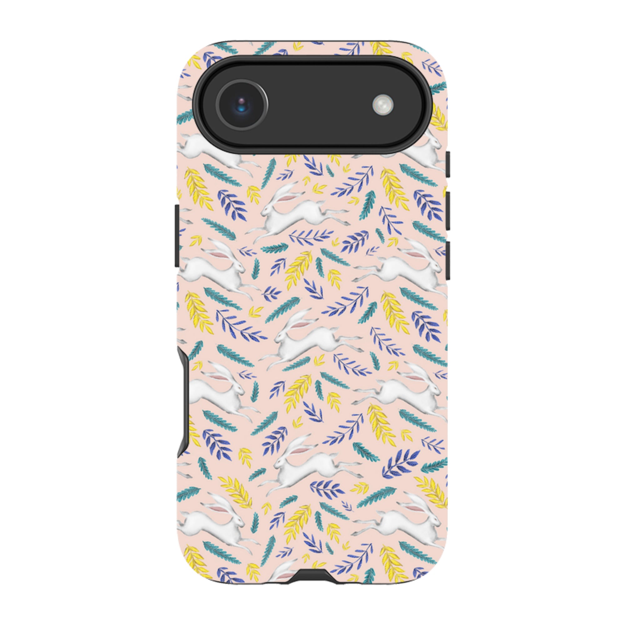 iPhone Tough Case - White Hare Pattern By Catherine Rowe