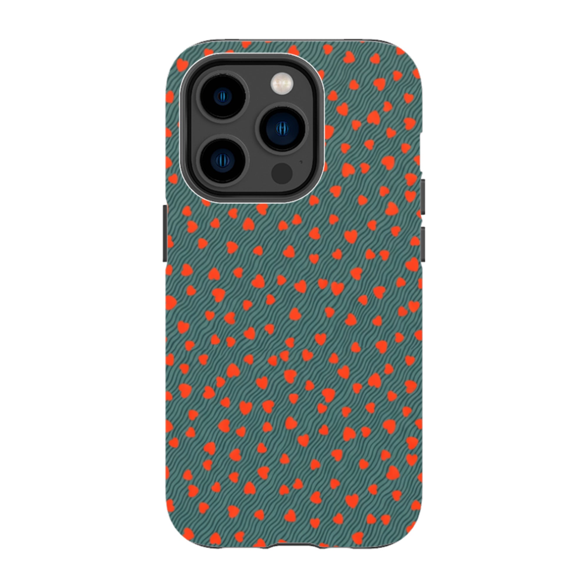 iPhone Tough Case - Red Hearts