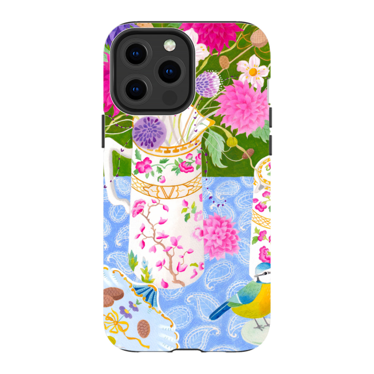 iPhone Tough Case - Dahlias By Bex Parkin
