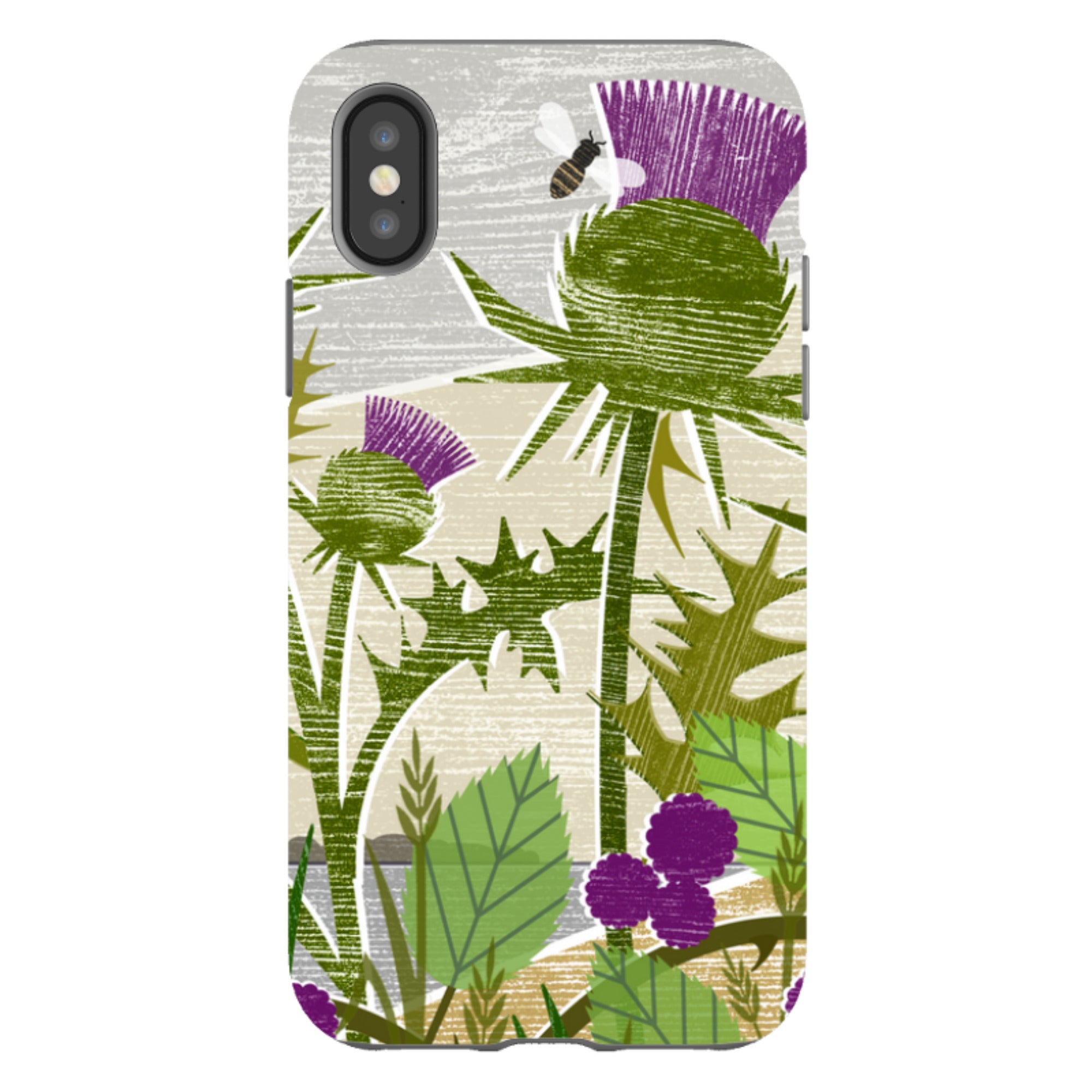 iPhone Tough Case - Purple Thistle By Liane Payne