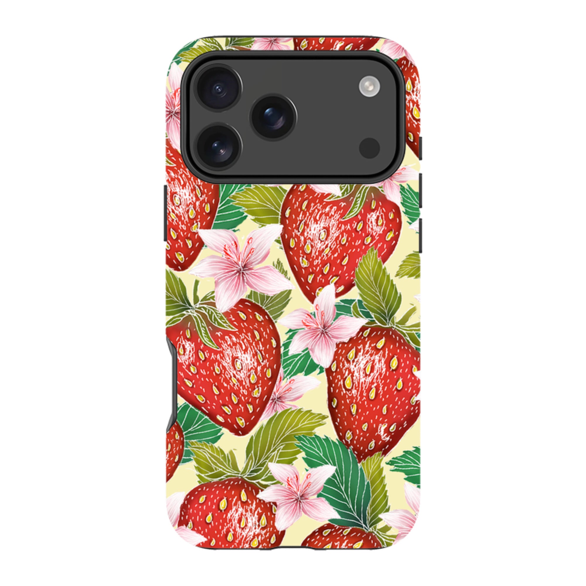 iPhone Tough Case - Yellow Strawberries By Catherine Rowe