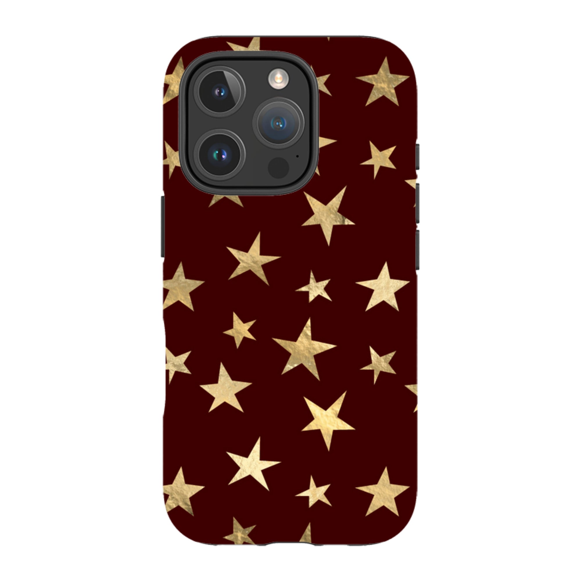 iPhone Tough Case - Brown and Gold Stars