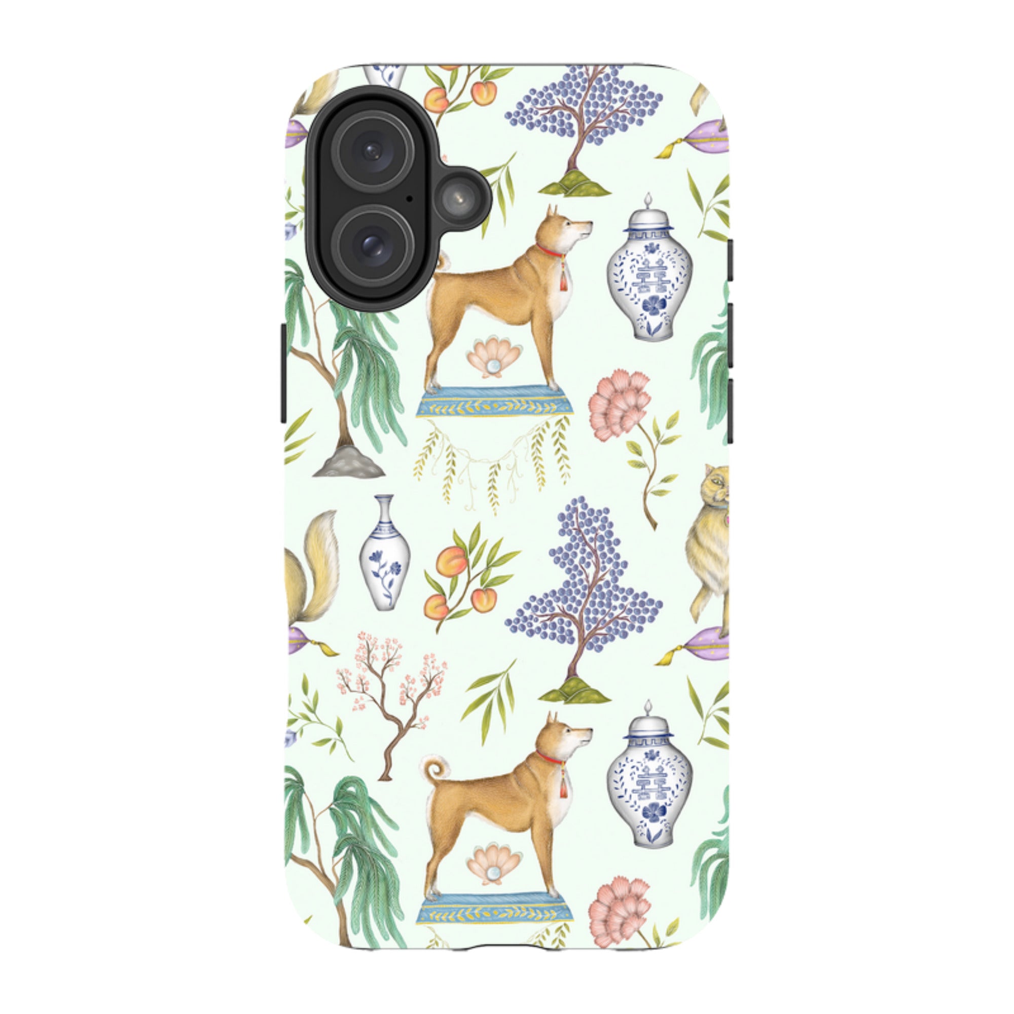 iPhone Tough Case - Chinoiserie Menagerie Green By Catherine Rowe