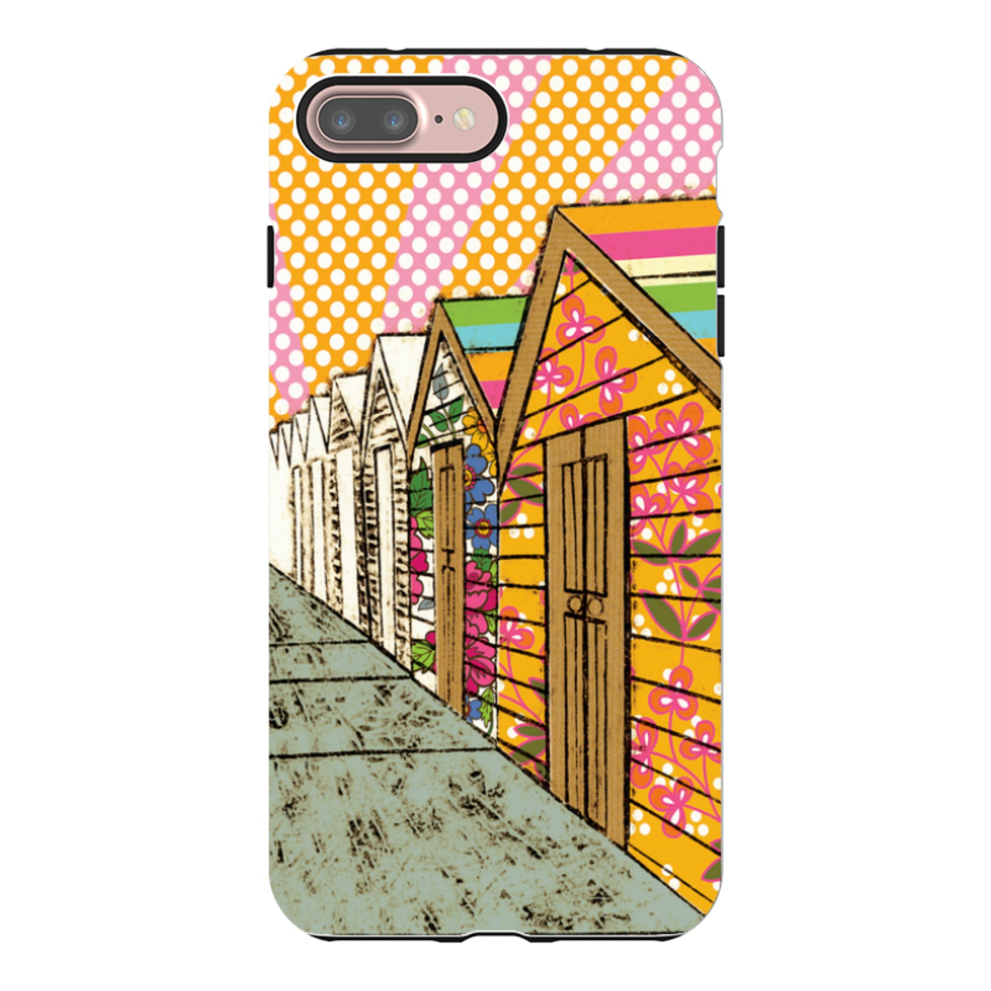 iPhone Tough Case - Beach Huts By Amelia Bowman